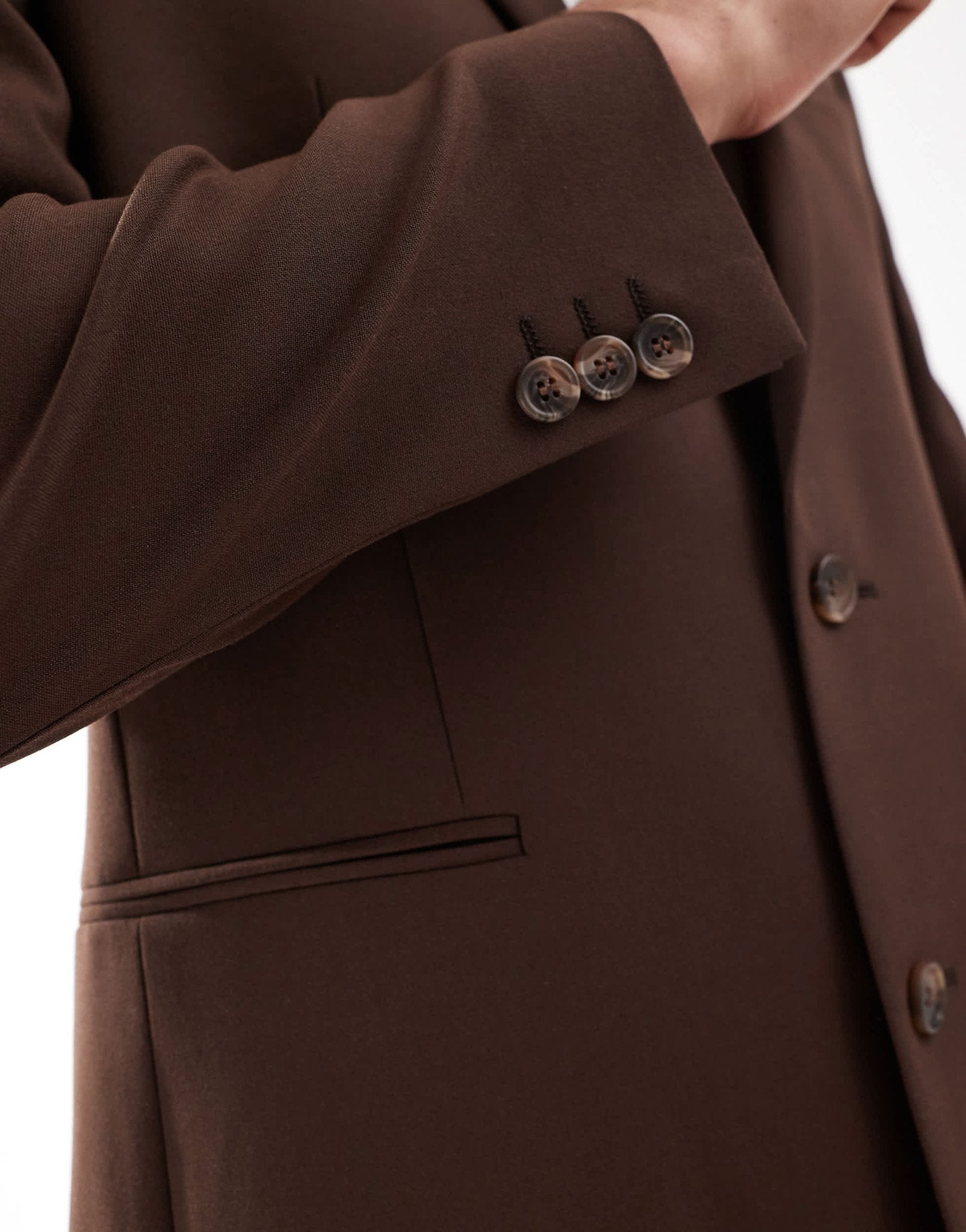 ASOS DESIGN regular fit suit jacket in brown - ASOS Sample Sale EU Store