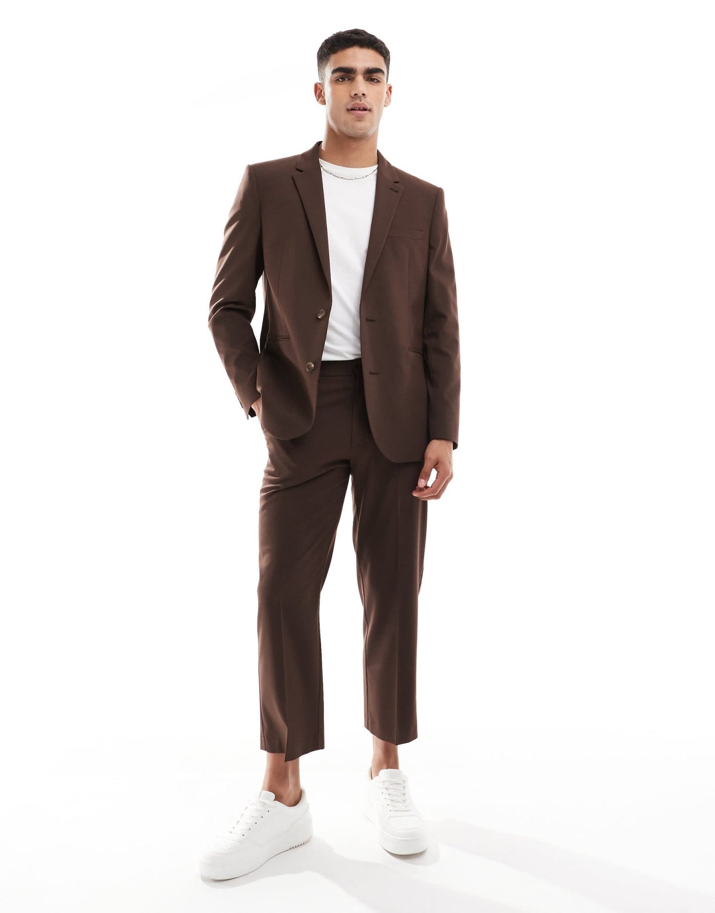 ASOS DESIGN regular fit suit jacket in brown - ASOS Sample Sale EU Store