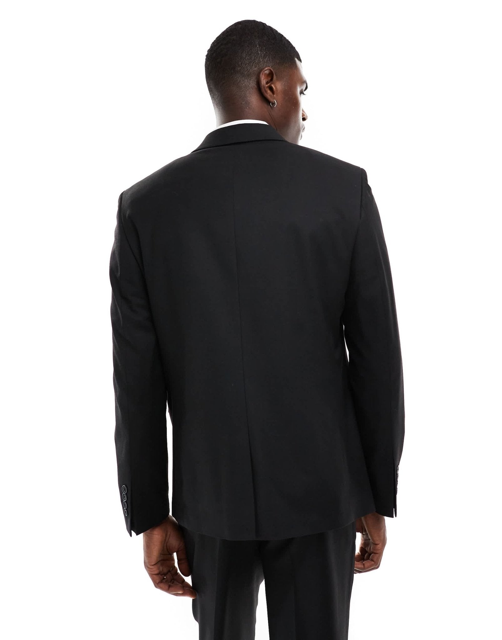 ASOS DESIGN regular fit suit jacket with wool in black - ASOS Sample Sale EU Store