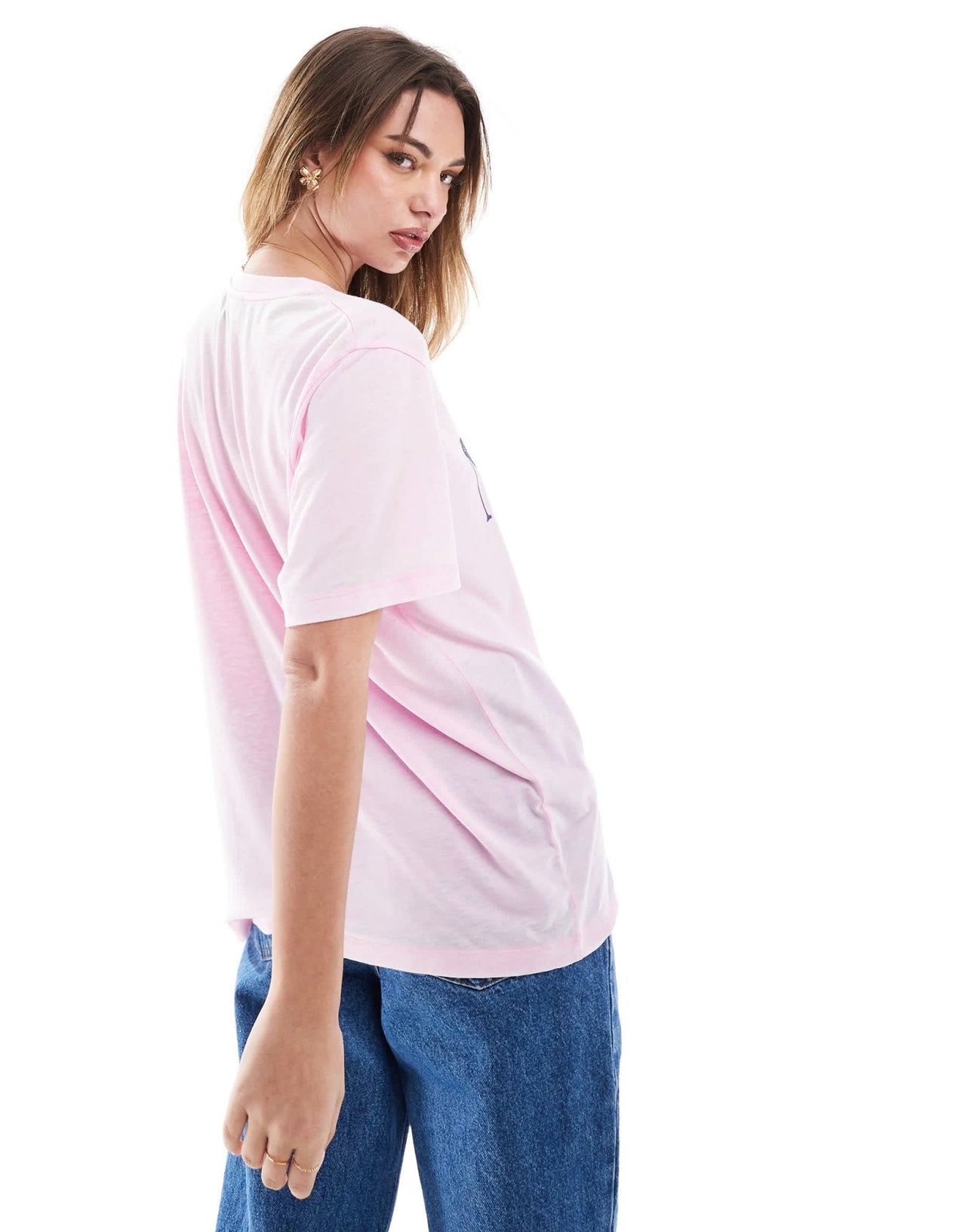 ASOS DESIGN regular fit t-shirt in burn out with Santa Monica beach graphic in pink - ASOS Sample Sale EU Store