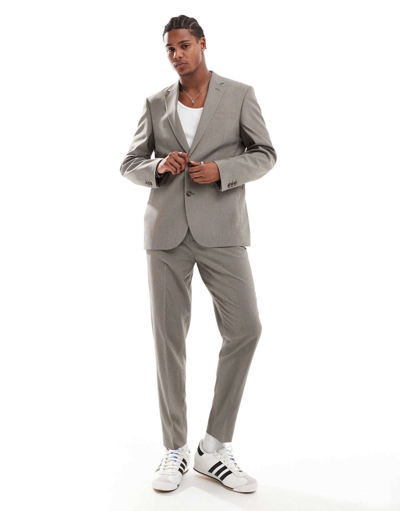 ASOS DESIGN regular suit jacket in brown puppytooth - ASOS Sample Sale EU Store