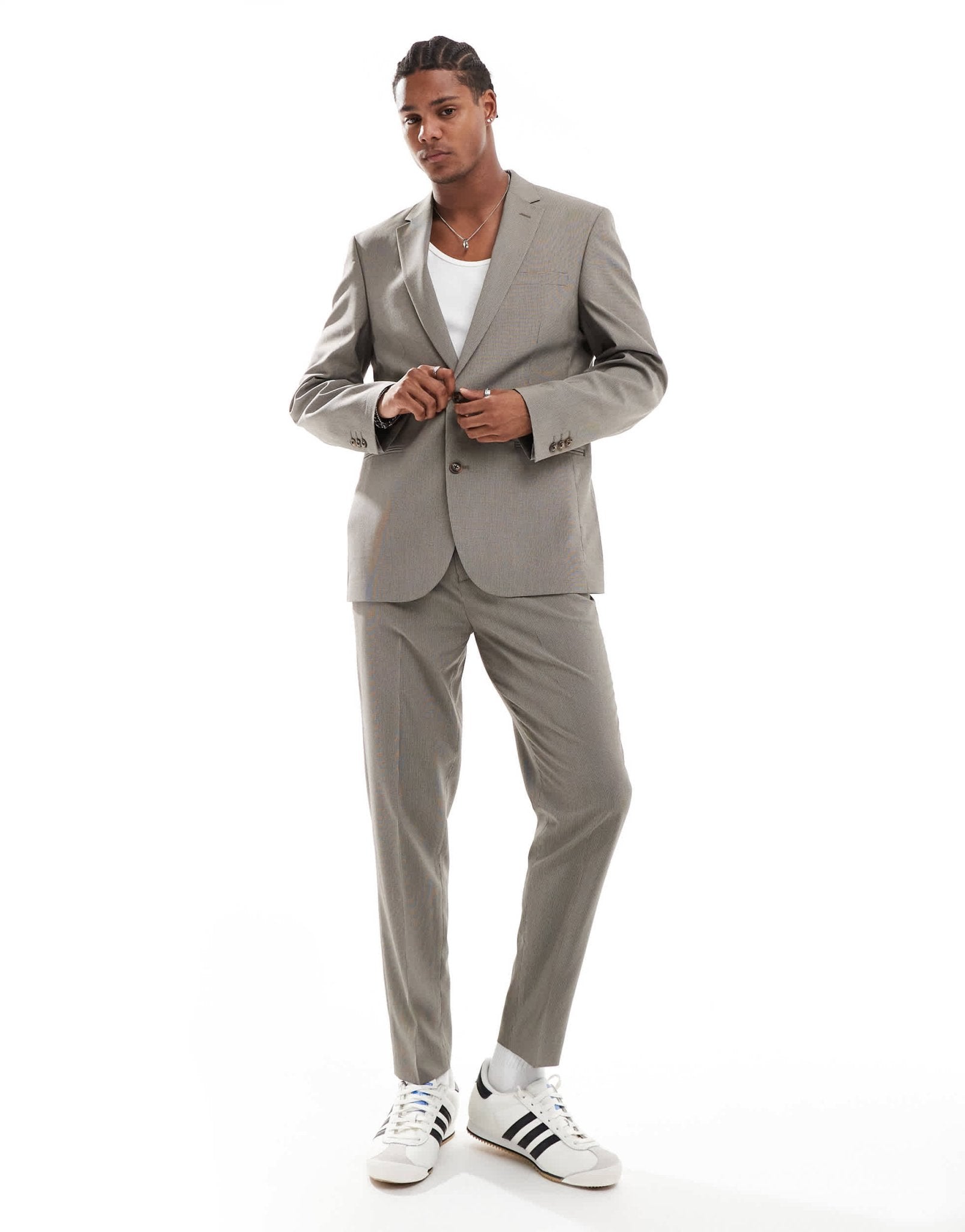 ASOS DESIGN regular suit jacket in brown puppytooth - ASOS Sample Sale EU Store