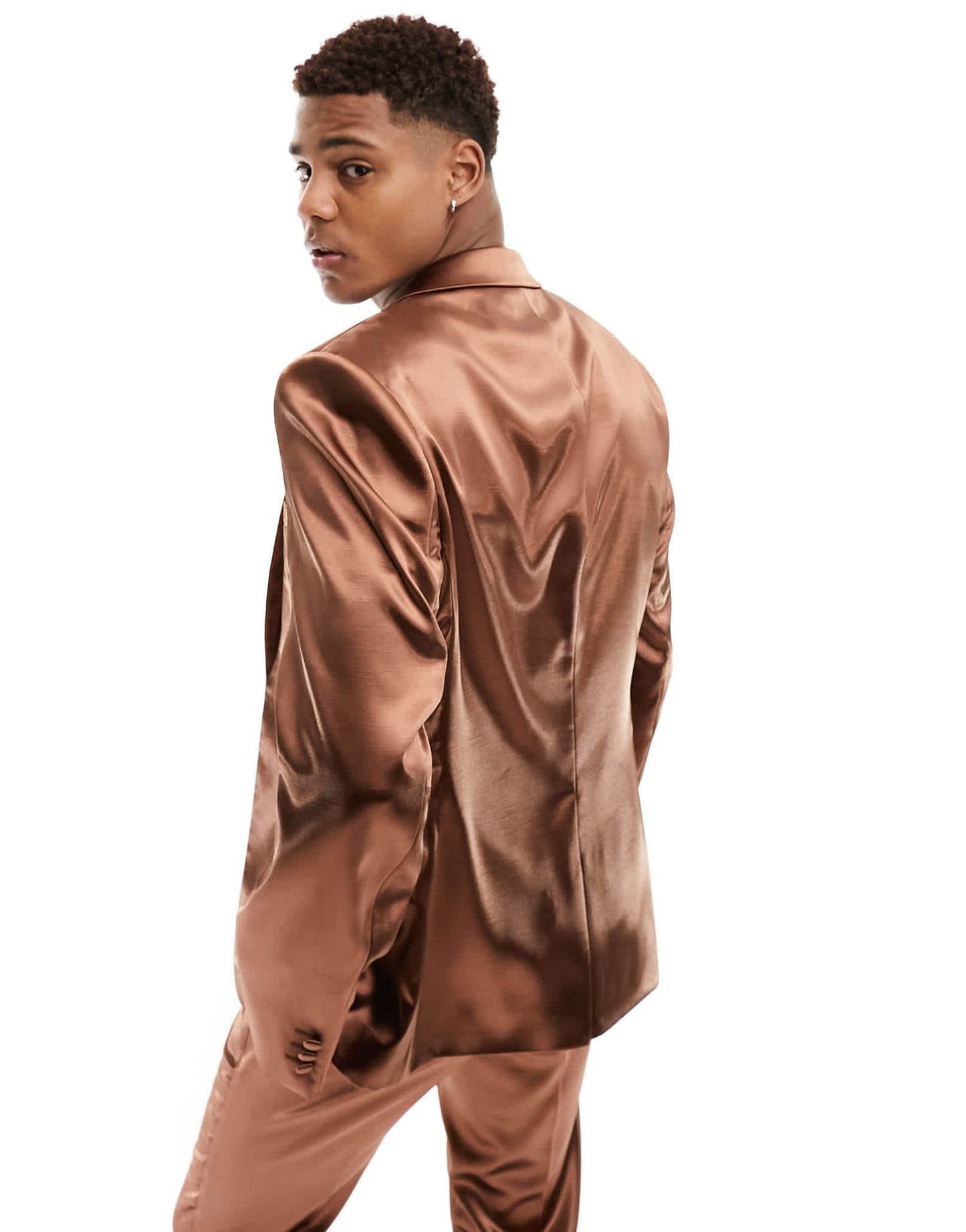 ASOS DESIGN regular suit jacket in gold satin - ASOS Sample Sale EU Store