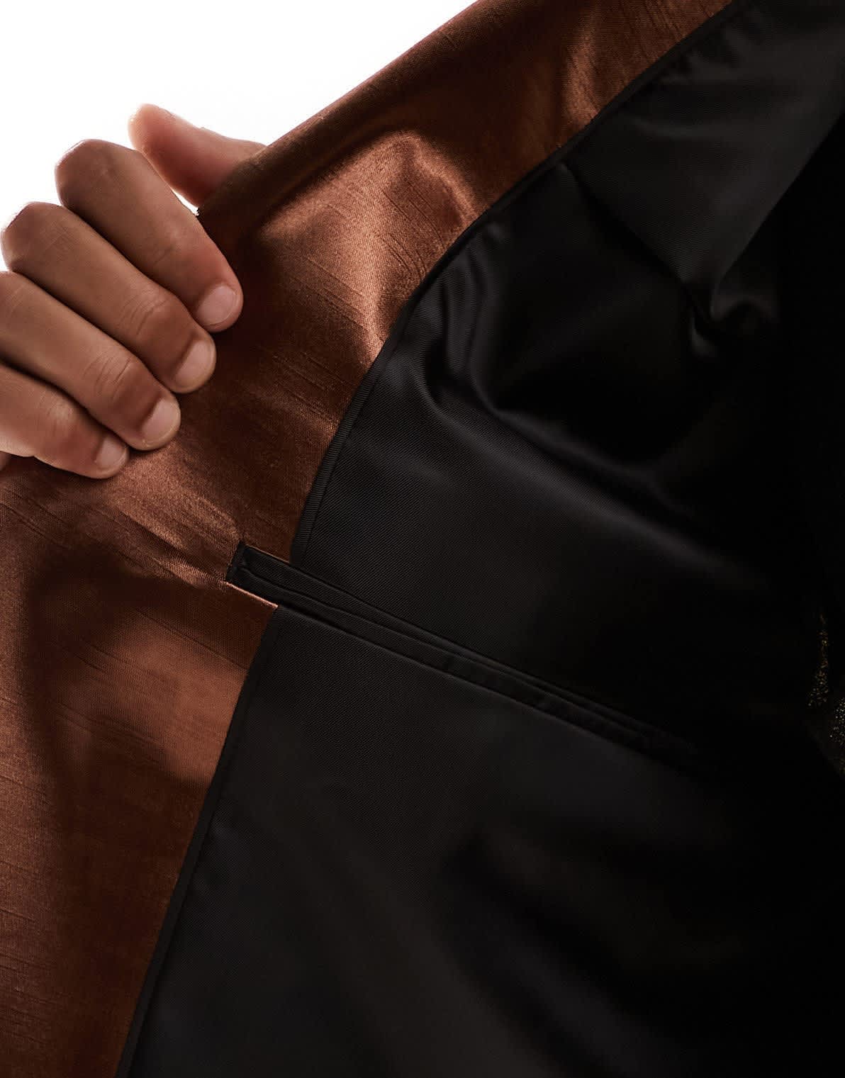 ASOS DESIGN regular suit jacket in gold satin - ASOS Sample Sale EU Store