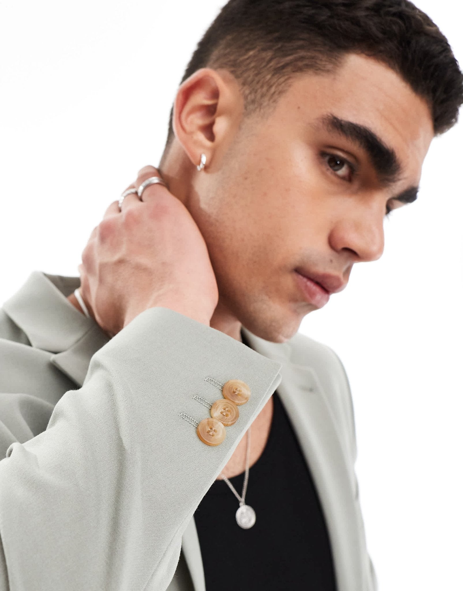 ASOS DESIGN regular suit jacket in sage green - ASOS Sample Sale EU Store