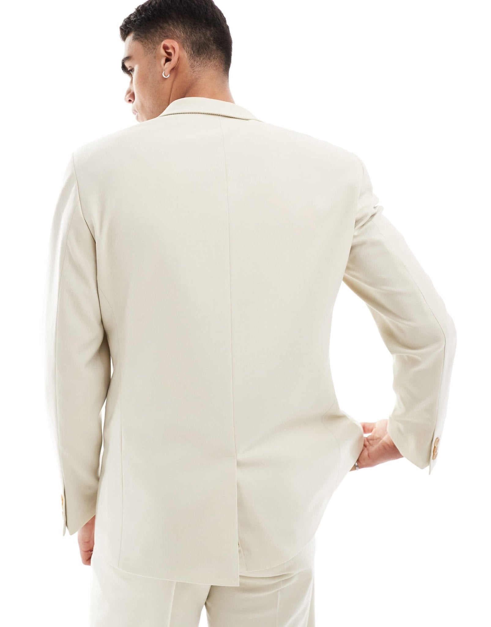 ASOS DESIGN regular suit jacket in stone - ASOS Sample Sale EU Store