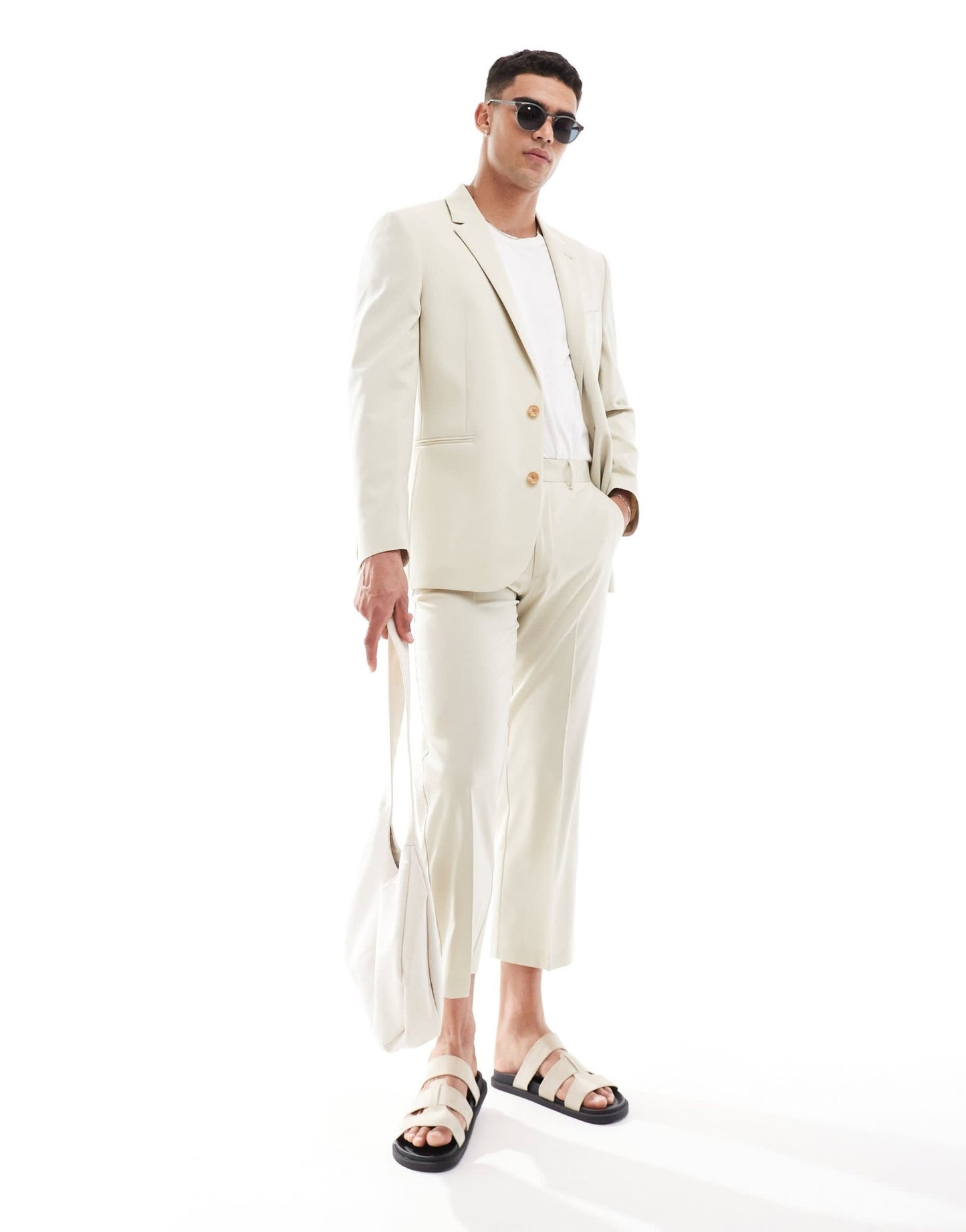 ASOS DESIGN regular suit jacket in stone - ASOS Sample Sale EU Store