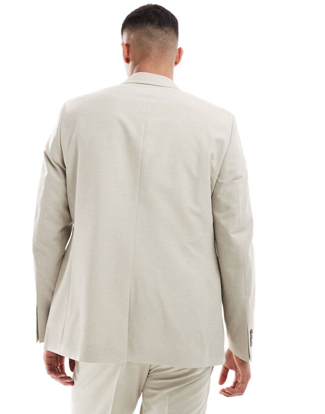 ASOS DESIGN regular suit jacket in textured fabric in stone - ASOS Sample Sale EU Store