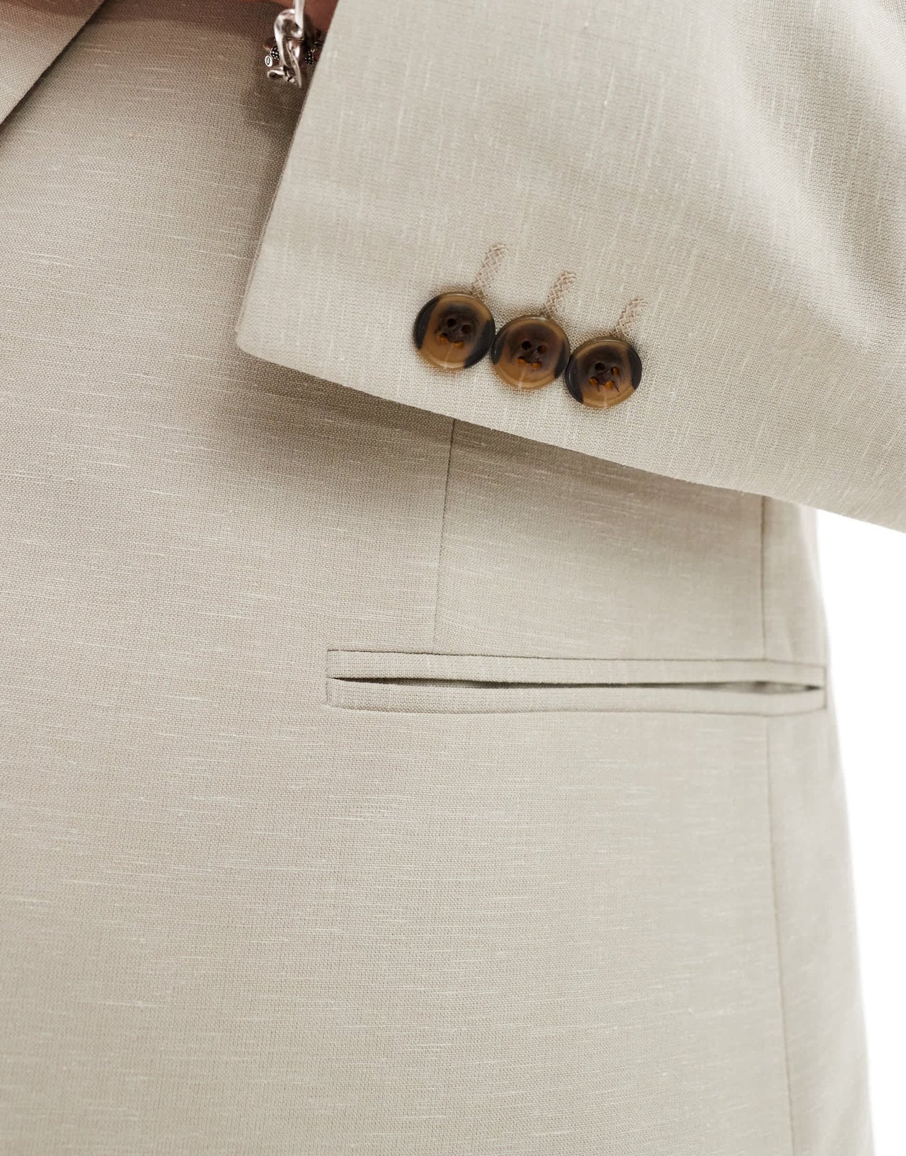 ASOS DESIGN regular suit jacket in textured fabric in stone - ASOS Sample Sale EU Store