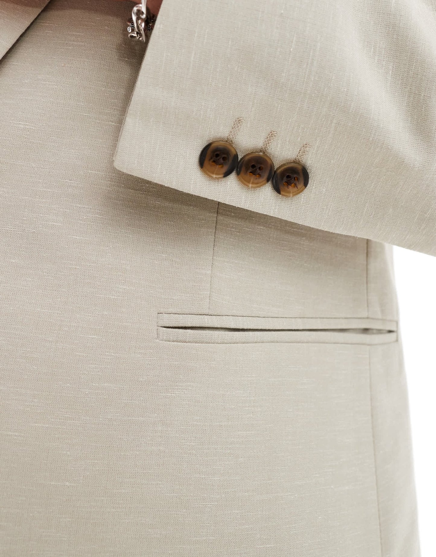 ASOS DESIGN regular suit jacket in textured fabric in stone - ASOS Sample Sale EU Store