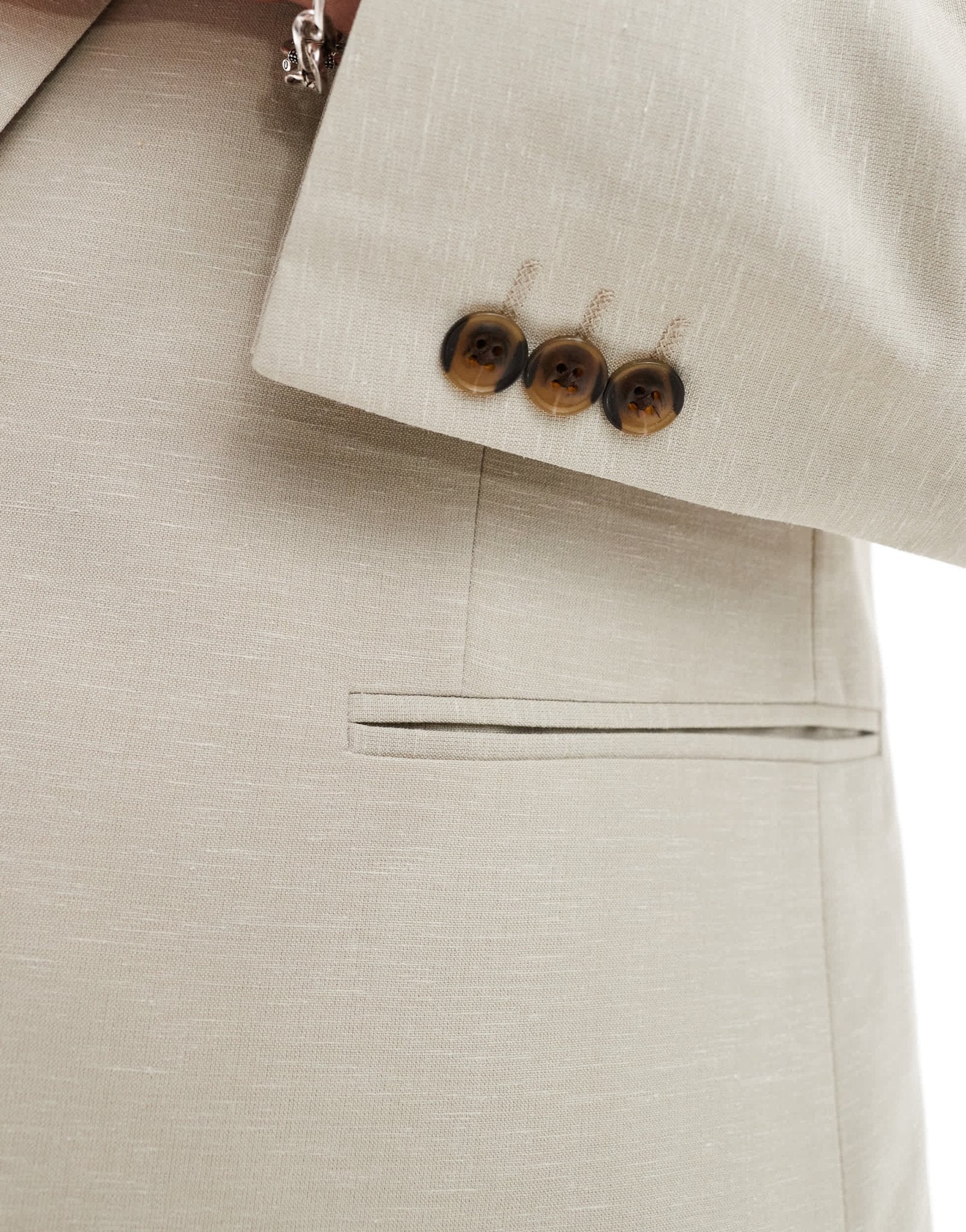 ASOS DESIGN regular suit jacket in textured fabric in stone - ASOS Sample Sale EU Store