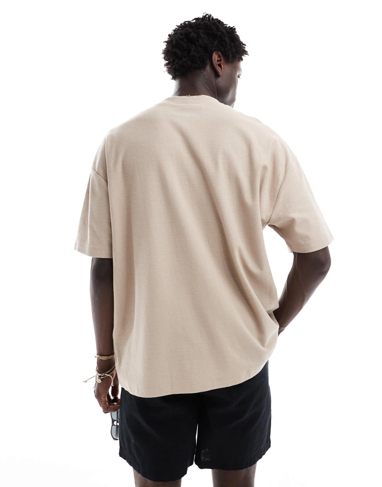 ASOS DESIGN relaxed boucle t-shirt in taupe - ASOS Sample Sale EU Store
