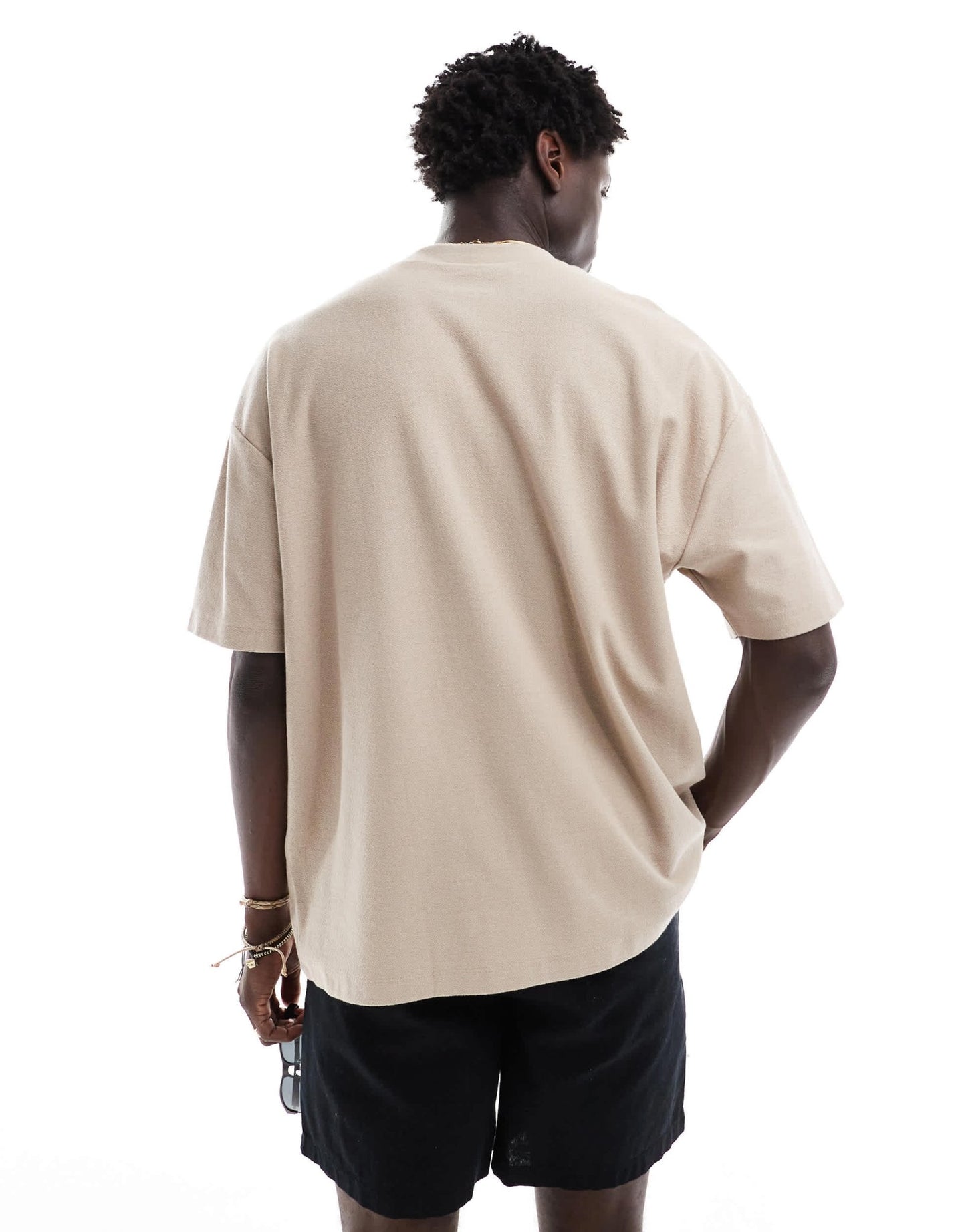 ASOS DESIGN relaxed boucle t-shirt in taupe - ASOS Sample Sale EU Store