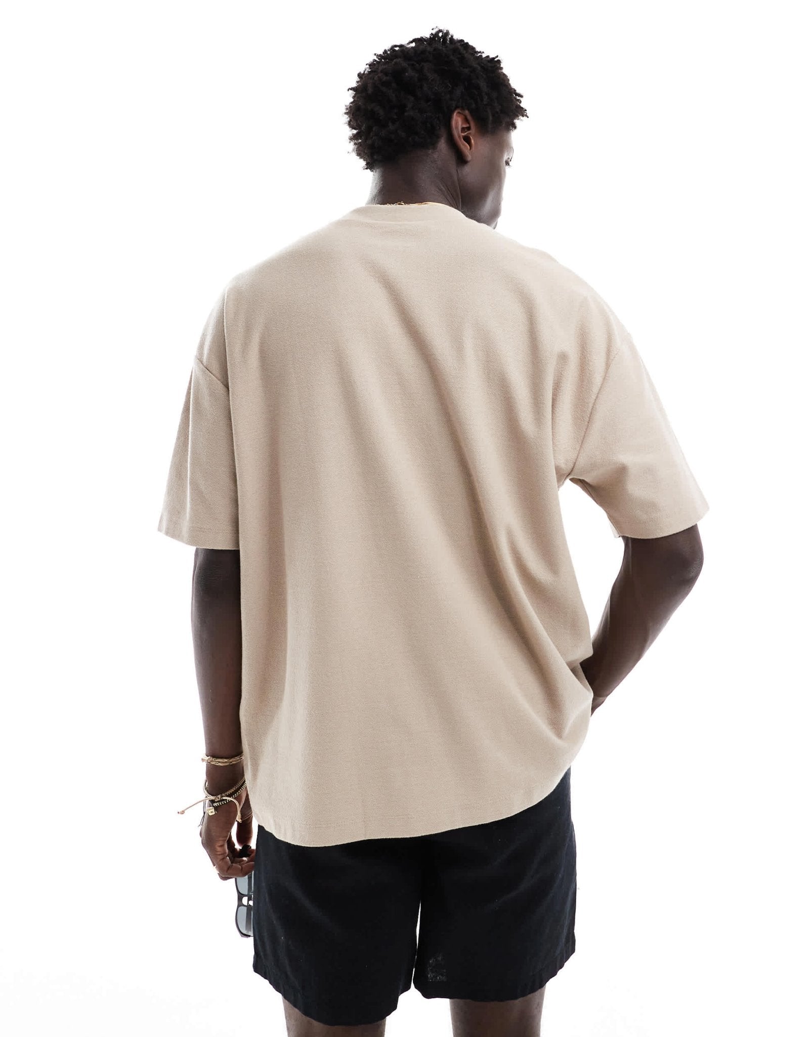 ASOS DESIGN relaxed boucle t-shirt in taupe - ASOS Sample Sale EU Store