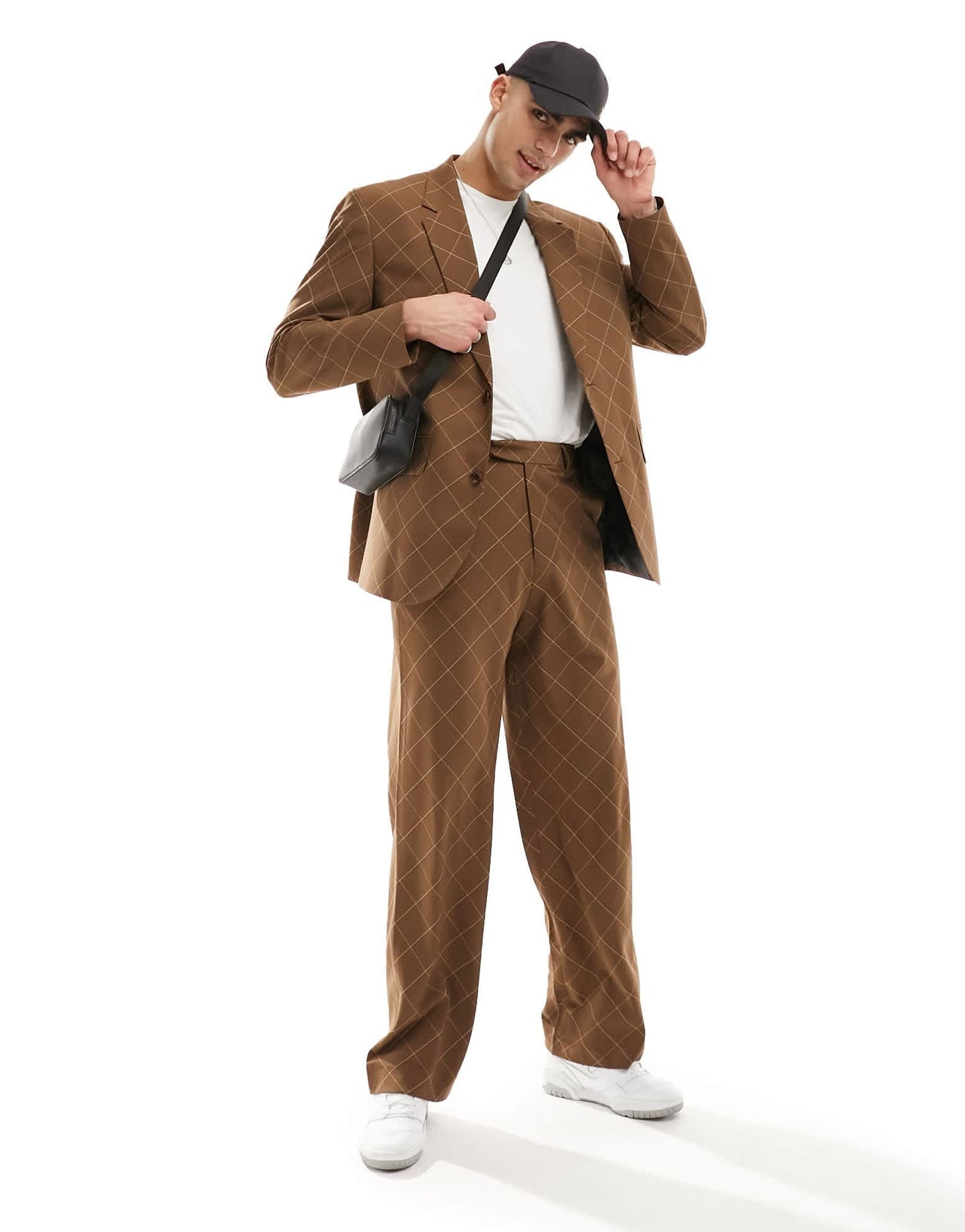 ASOS DESIGN relaxed check suit jacket in brown - ASOS Sample Sale EU Store