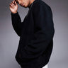 ASOS DESIGN relaxed fleece sweatshirt with toggle detail in black - BLACK