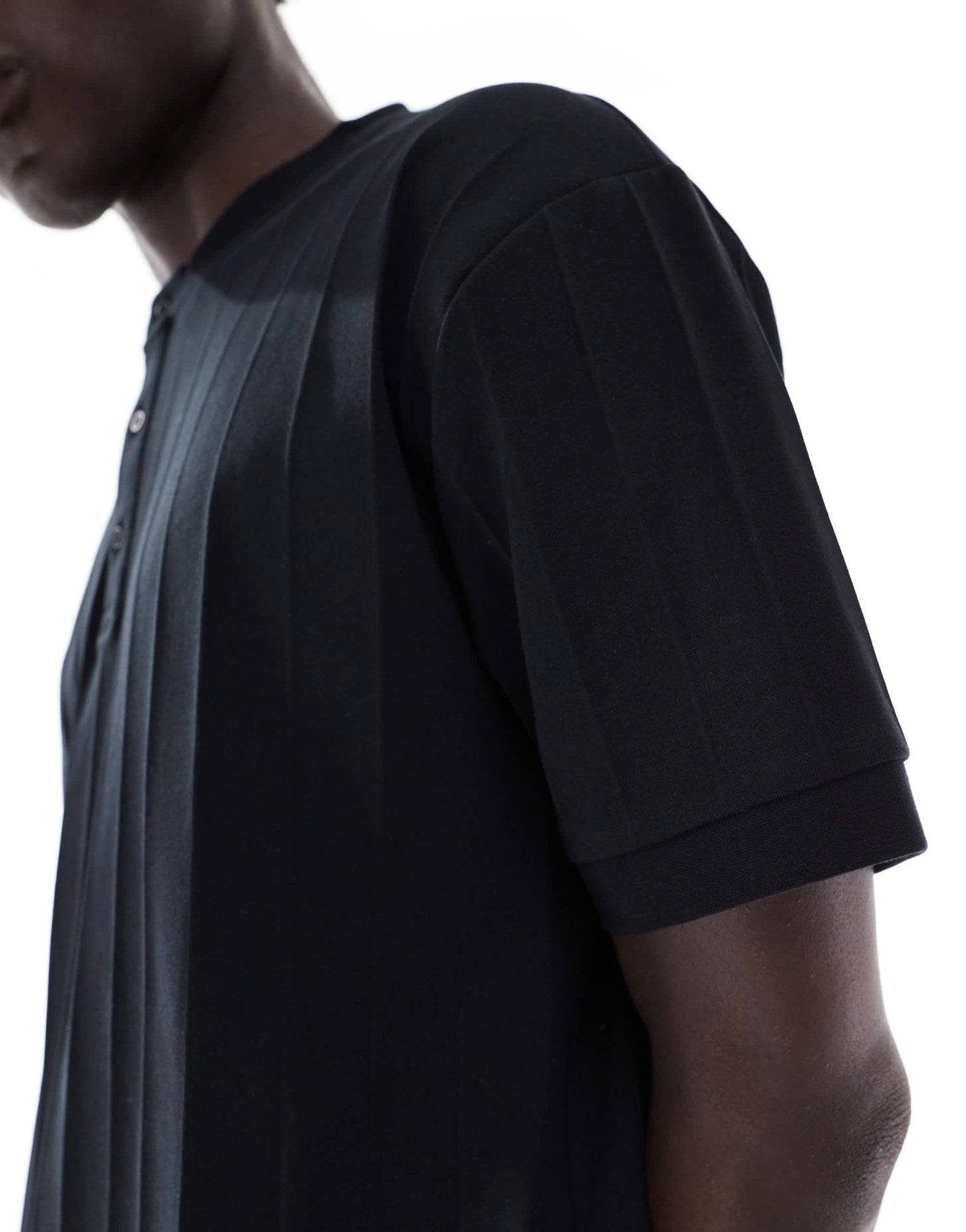 ASOS DESIGN relaxed henley t-shirt in black - ASOS Sample Sale EU Store