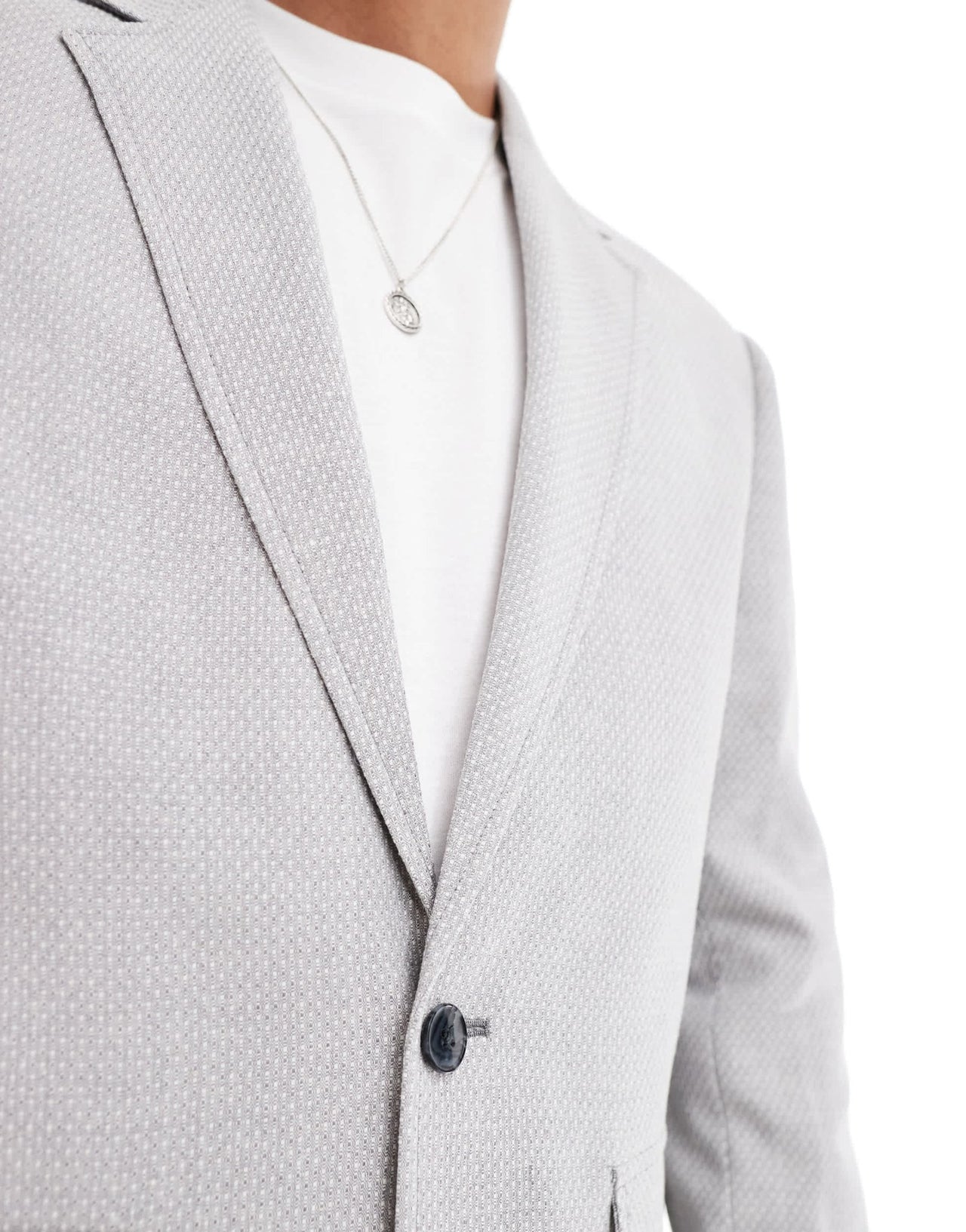 ASOS DESIGN relaxed microtexture suit jacket in grey - ASOS Sample Sale EU Store