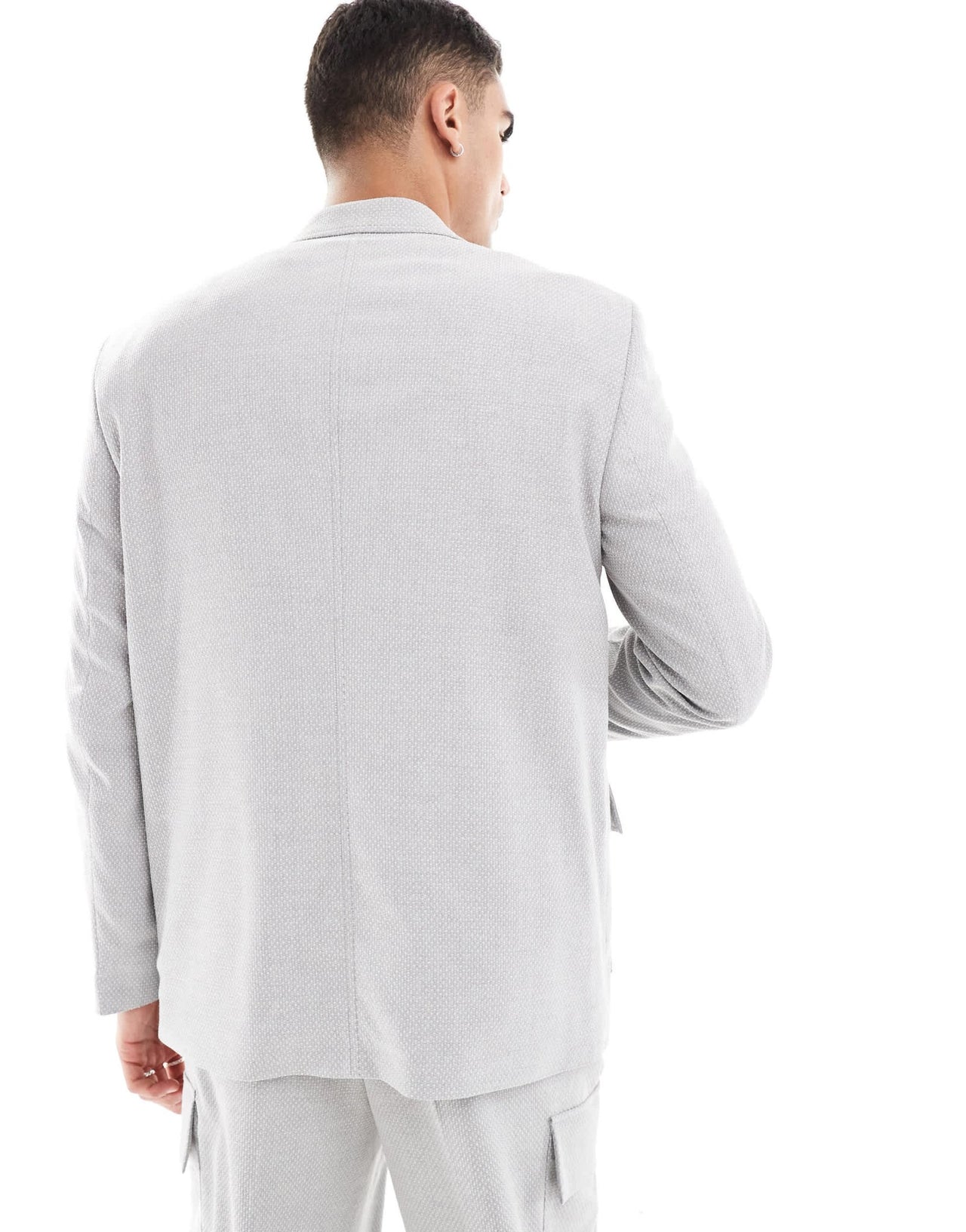 ASOS DESIGN relaxed microtexture suit jacket in grey - ASOS Sample Sale EU Store