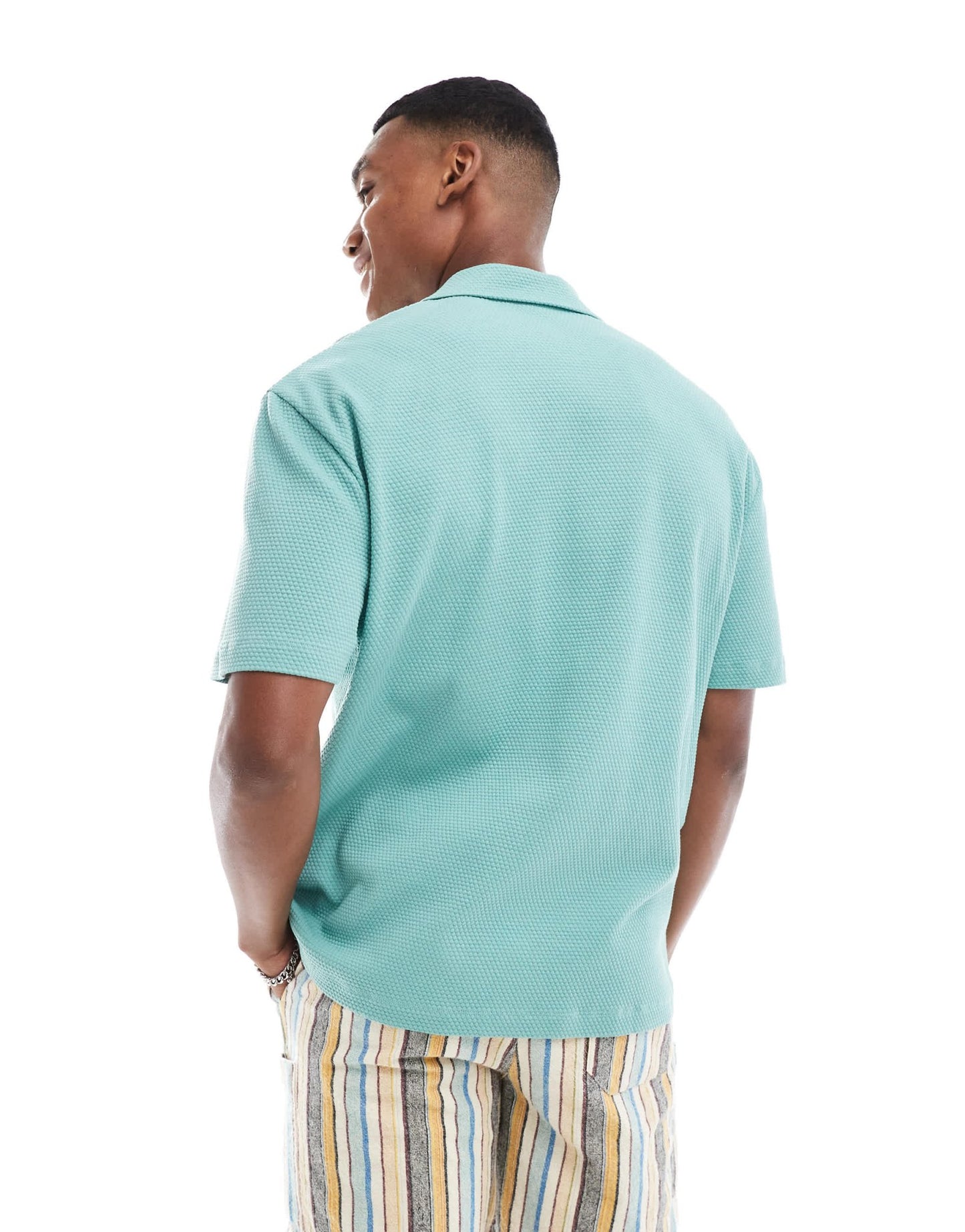 ASOS DESIGN relaxed polo shirt with revere collar in green - ASOS Sample Sale EU Store