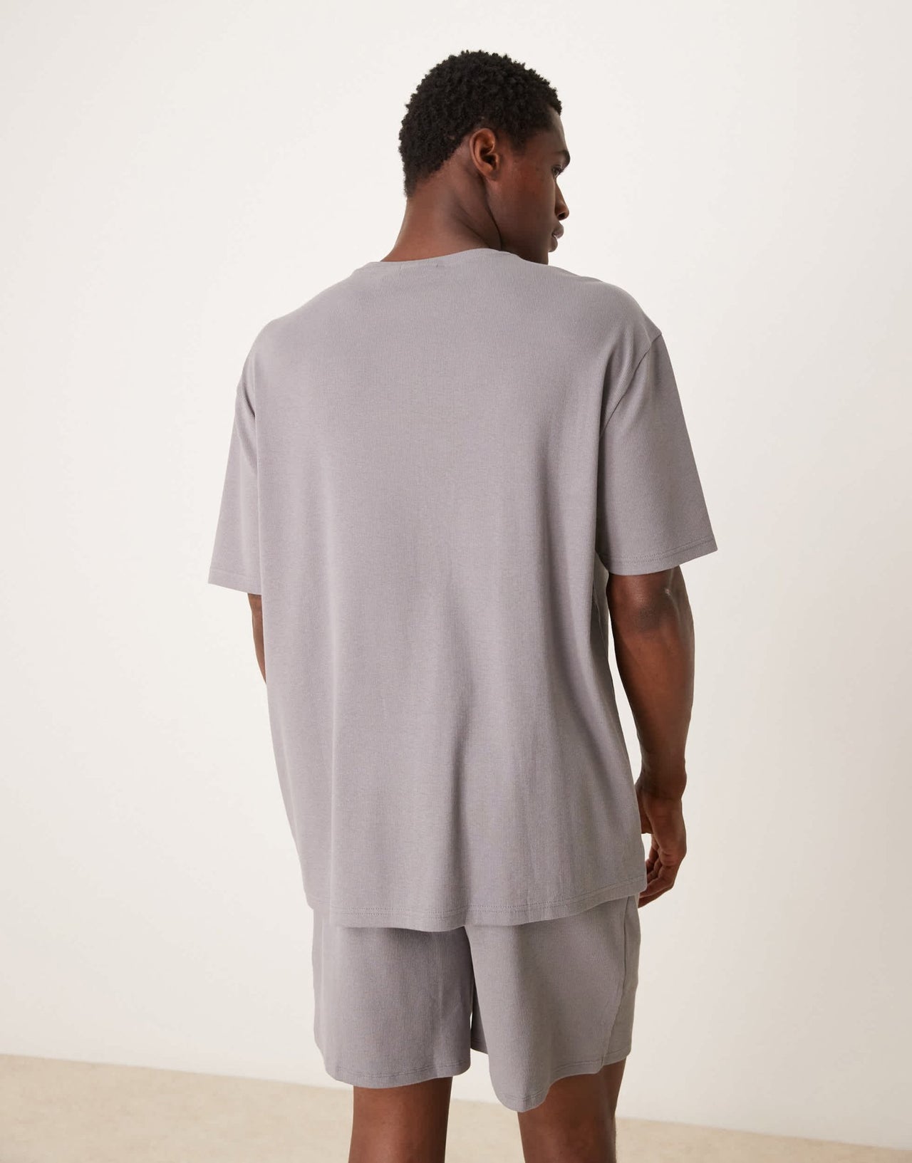 ASOS DESIGN relaxed pyjamas set in light grey - ASOS Sample Sale EU Store