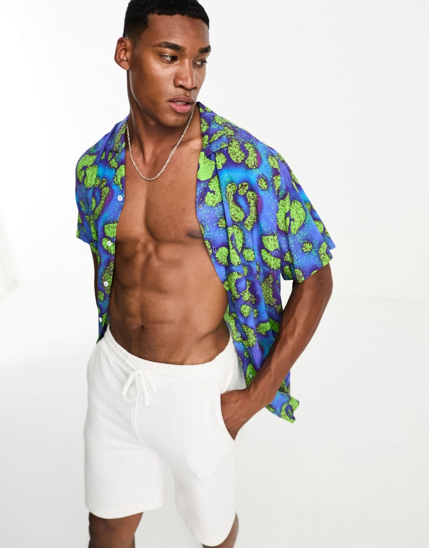 ASOS DESIGN relaxed revere shirt in bright leopard print - ASOS Sample Sale EU Store