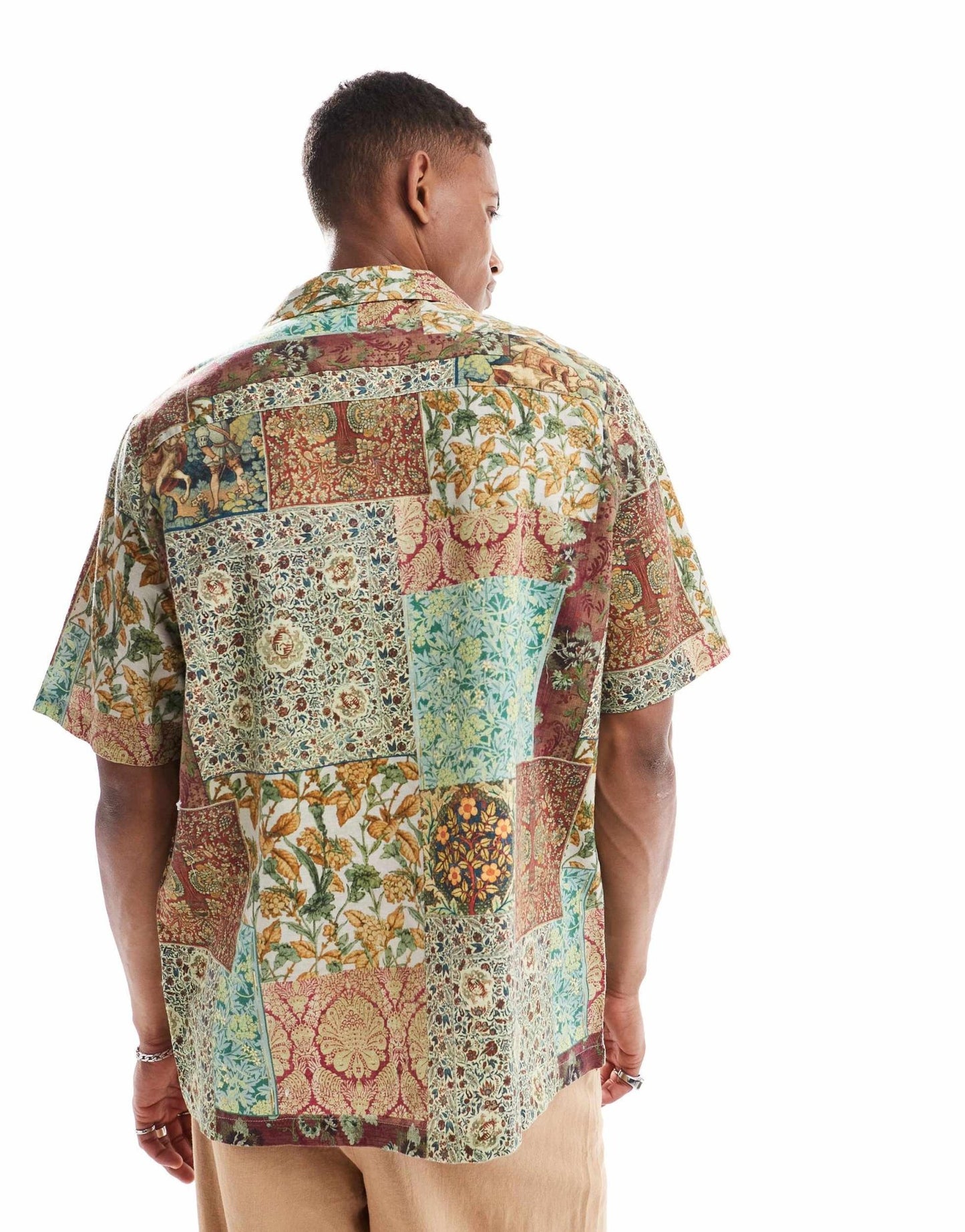 ASOS DESIGN relaxed revere shirt in tapestry print - ASOS Sample Sale EU Store