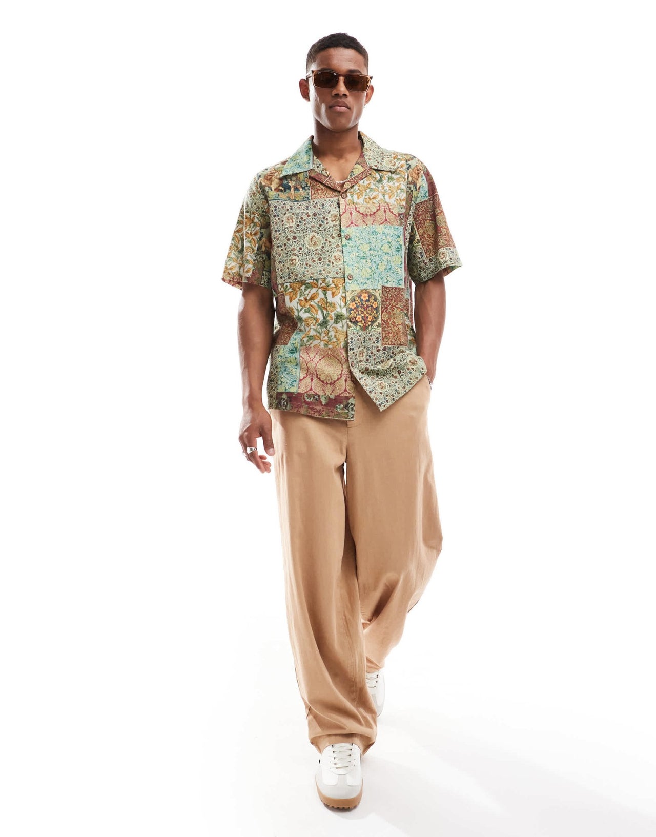 ASOS DESIGN relaxed revere shirt in tapestry print - ASOS Sample Sale EU Store
