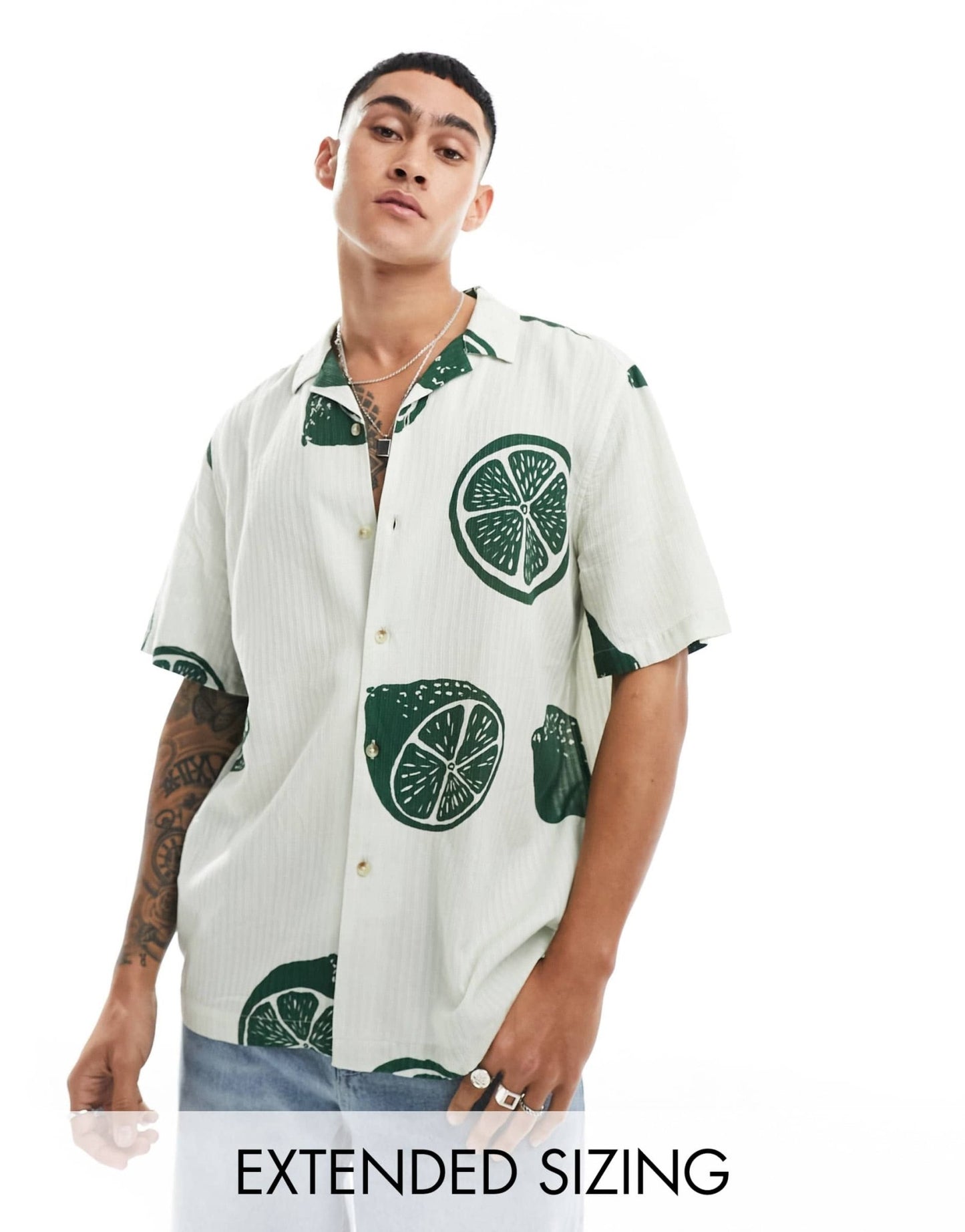 ASOS DESIGN relaxed revere shirt with fruit print - ASOS Sample Sale EU Store