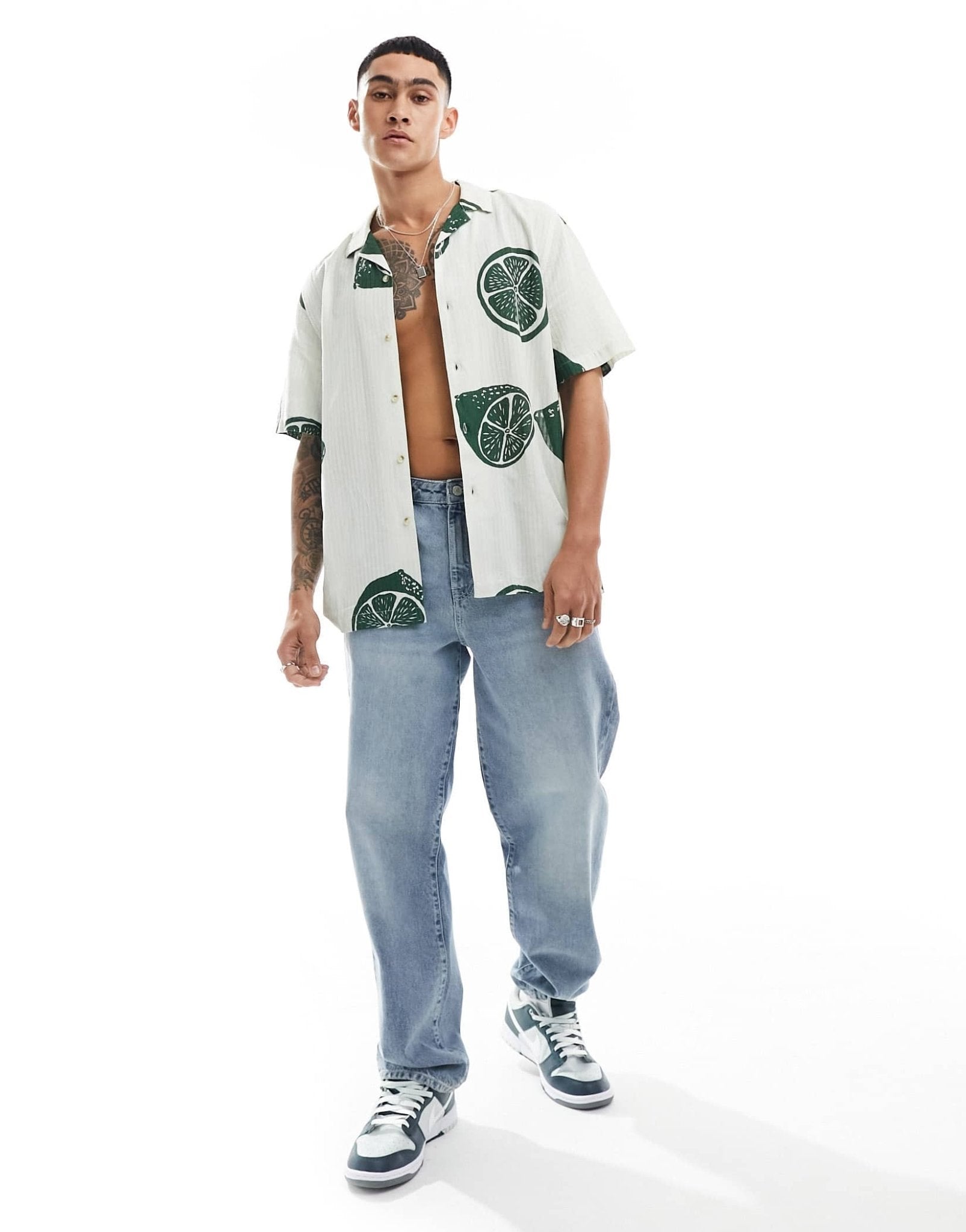 ASOS DESIGN relaxed revere shirt with fruit print - ASOS Sample Sale EU Store
