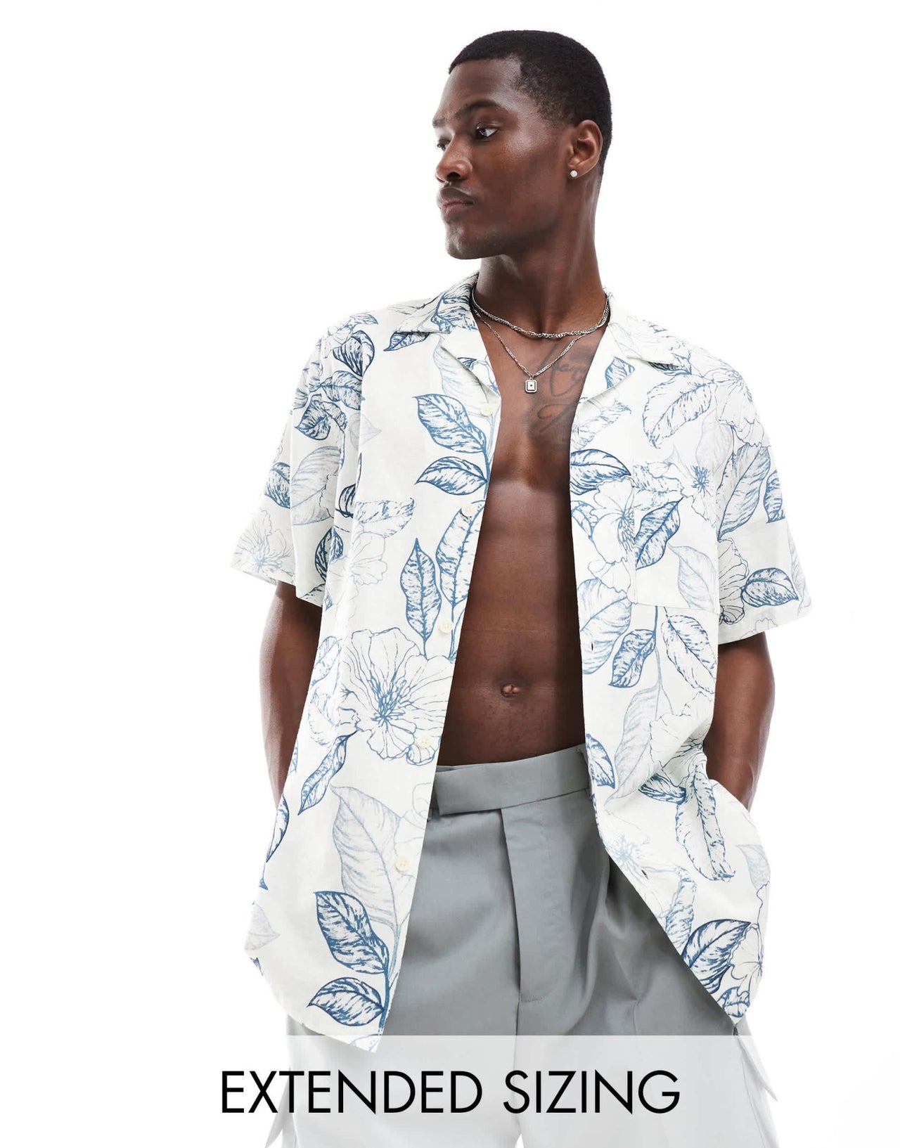 ASOS DESIGN relaxed revere shirt with vintage tropical floral print - ASOS Sample Sale EU Store