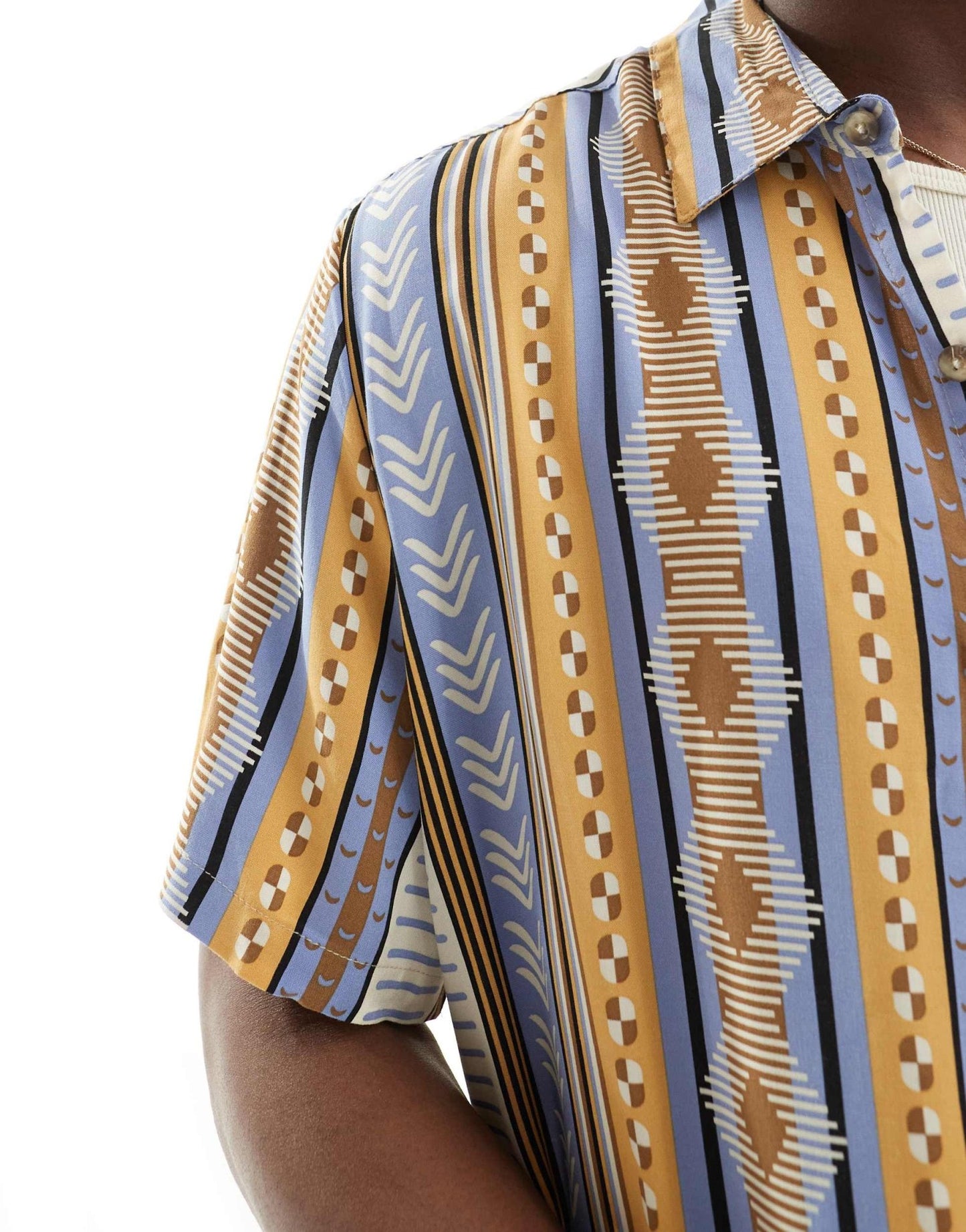 ASOS DESIGN relaxed shirt in aztec print - ASOS Sample Sale EU Store