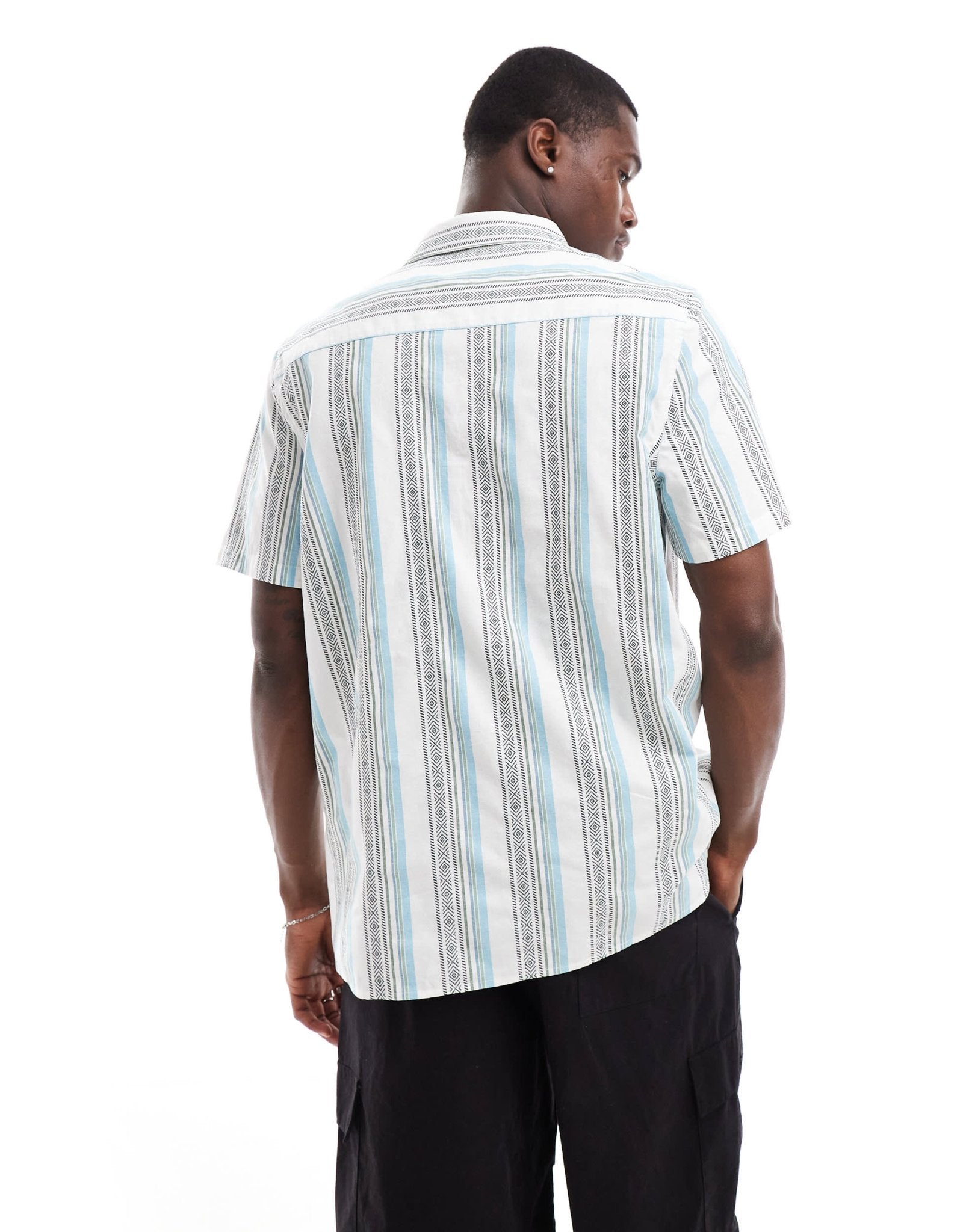 ASOS DESIGN relaxed shirt in aztec stripe - ASOS Sample Sale EU Store