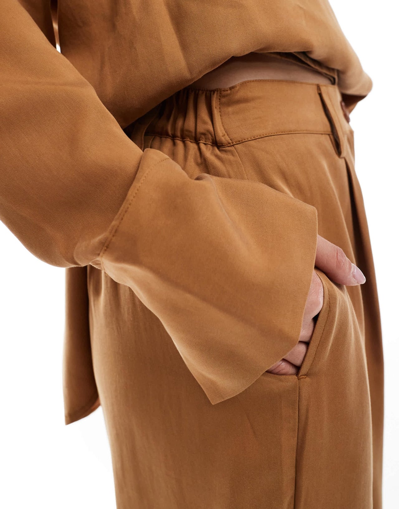 ASOS DESIGN relaxed straight leg trousers co - ord in camel - ASOS Sample Sale EU Store