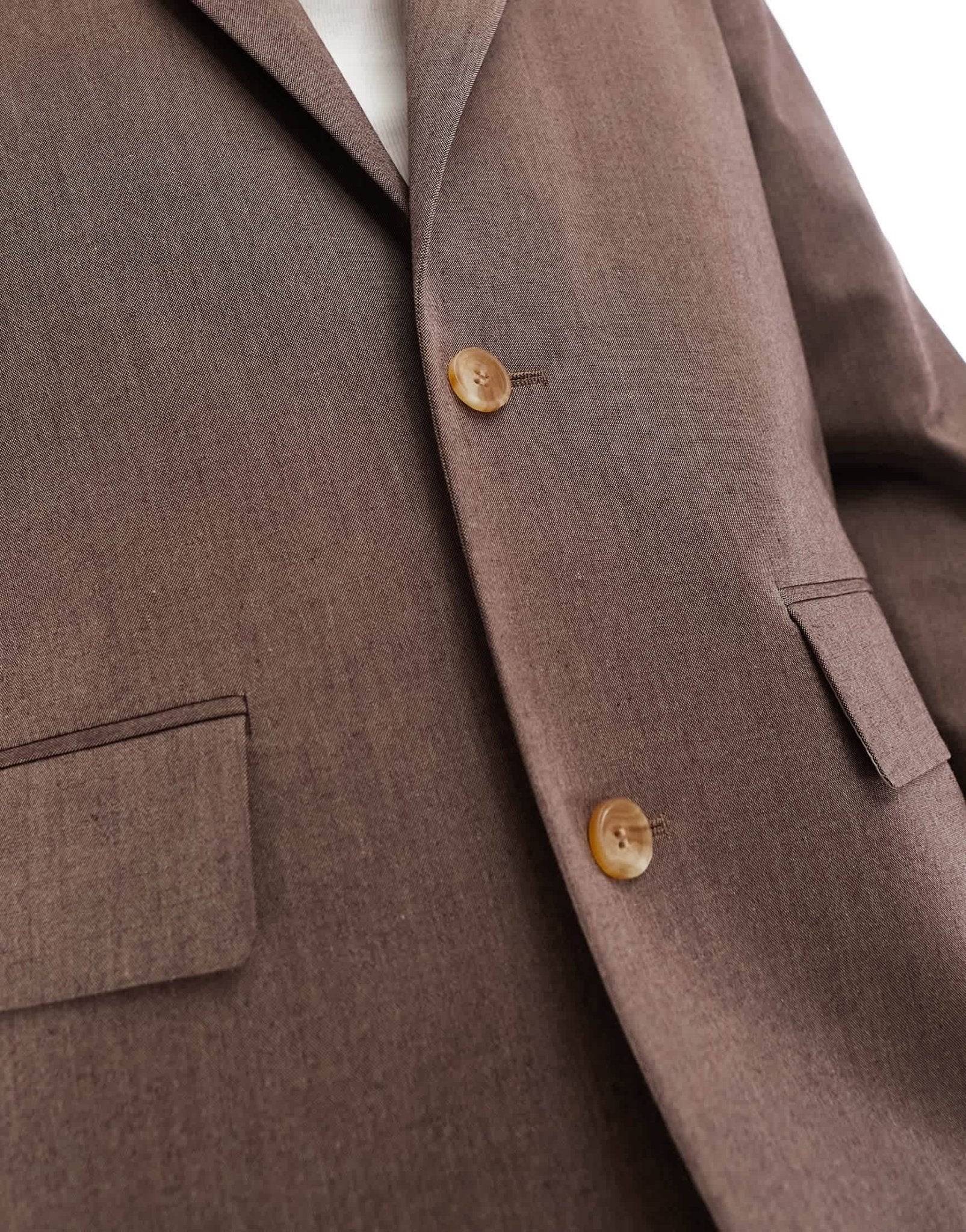 ASOS DESIGN relaxed suit jacket in brown - ASOS Sample Sale EU Store