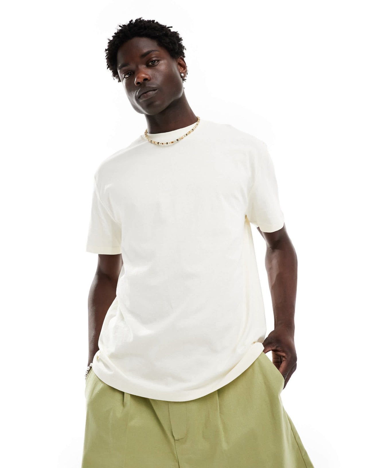 ASOS DESIGN relaxed t-shirt in off white with solstice society back print - ASOS Sample Sale EU Store