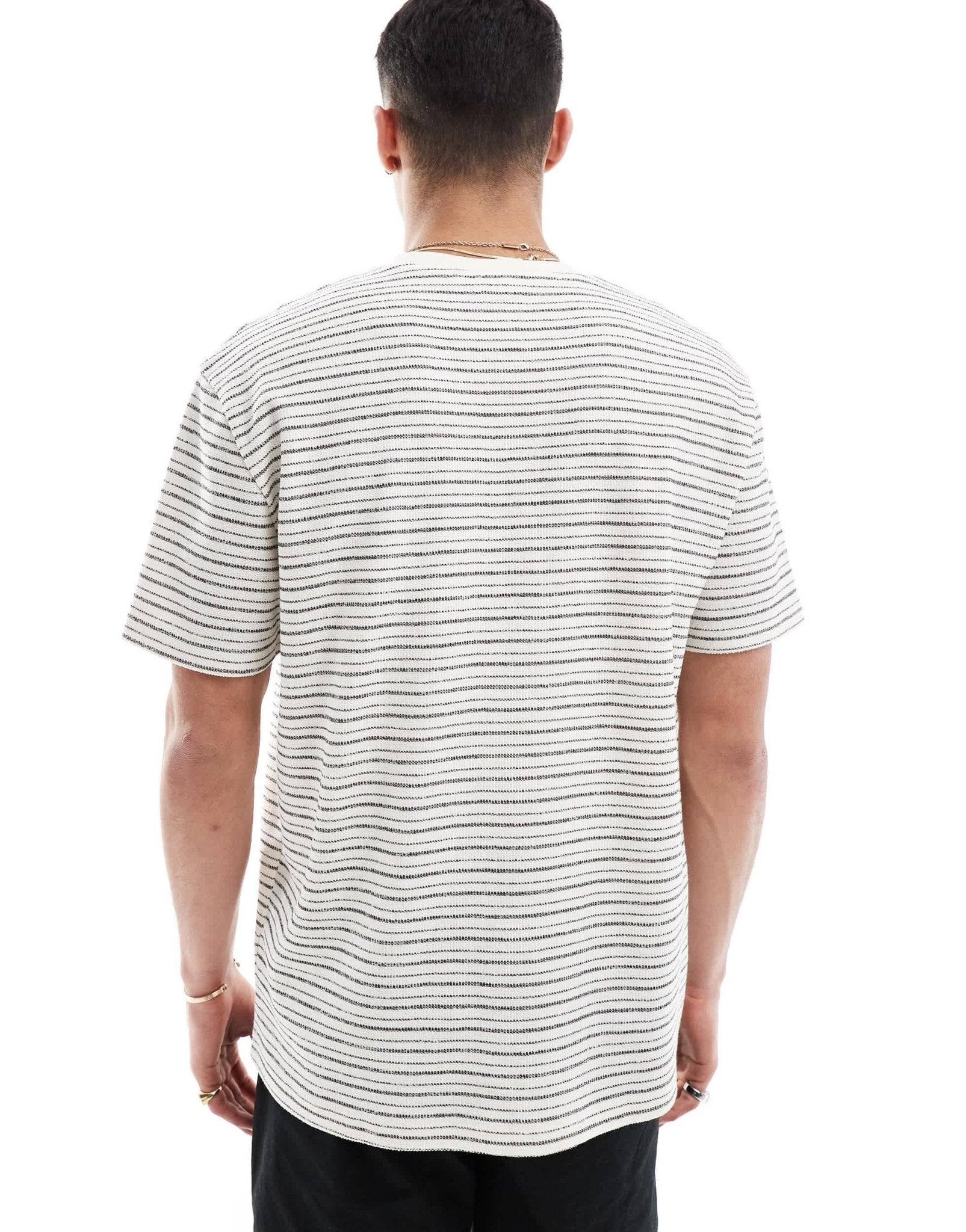 ASOS DESIGN relaxed t-shirt in textured stripe - ASOS Sample Sale EU Store