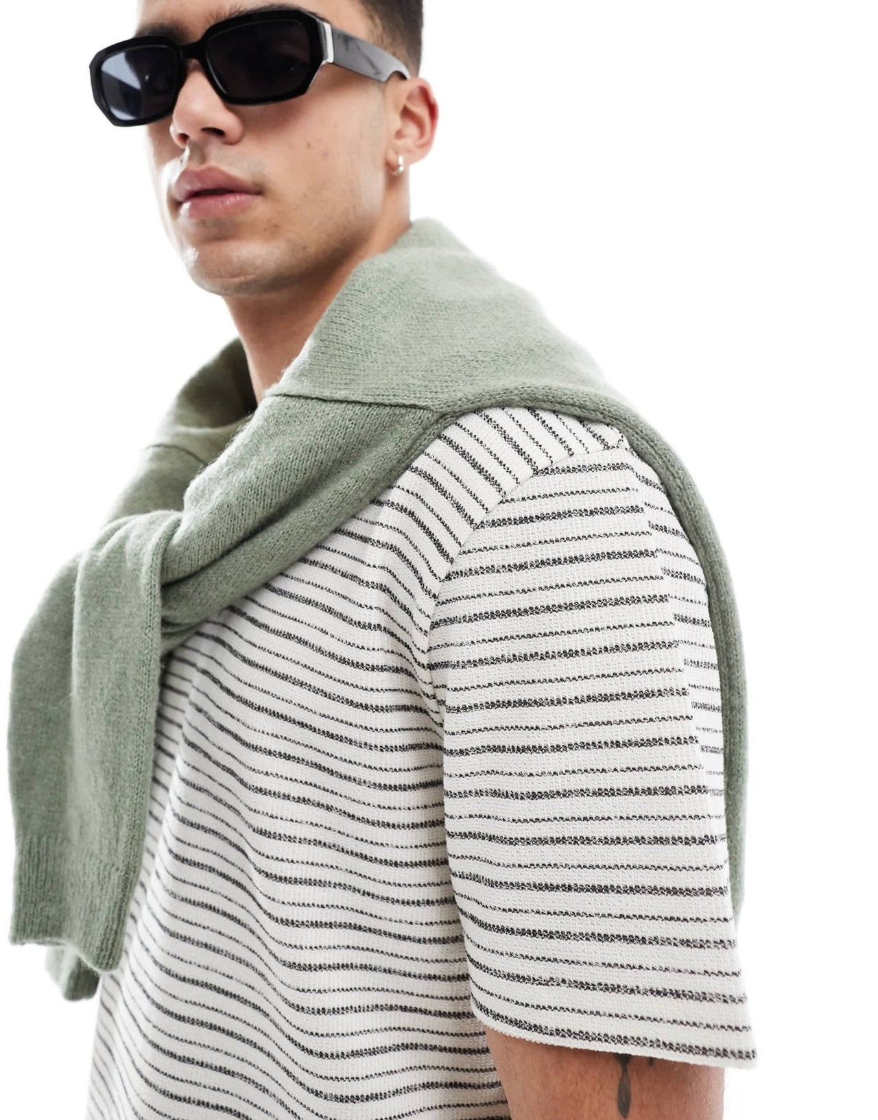 ASOS DESIGN relaxed t-shirt in textured stripe - ASOS Sample Sale EU Store