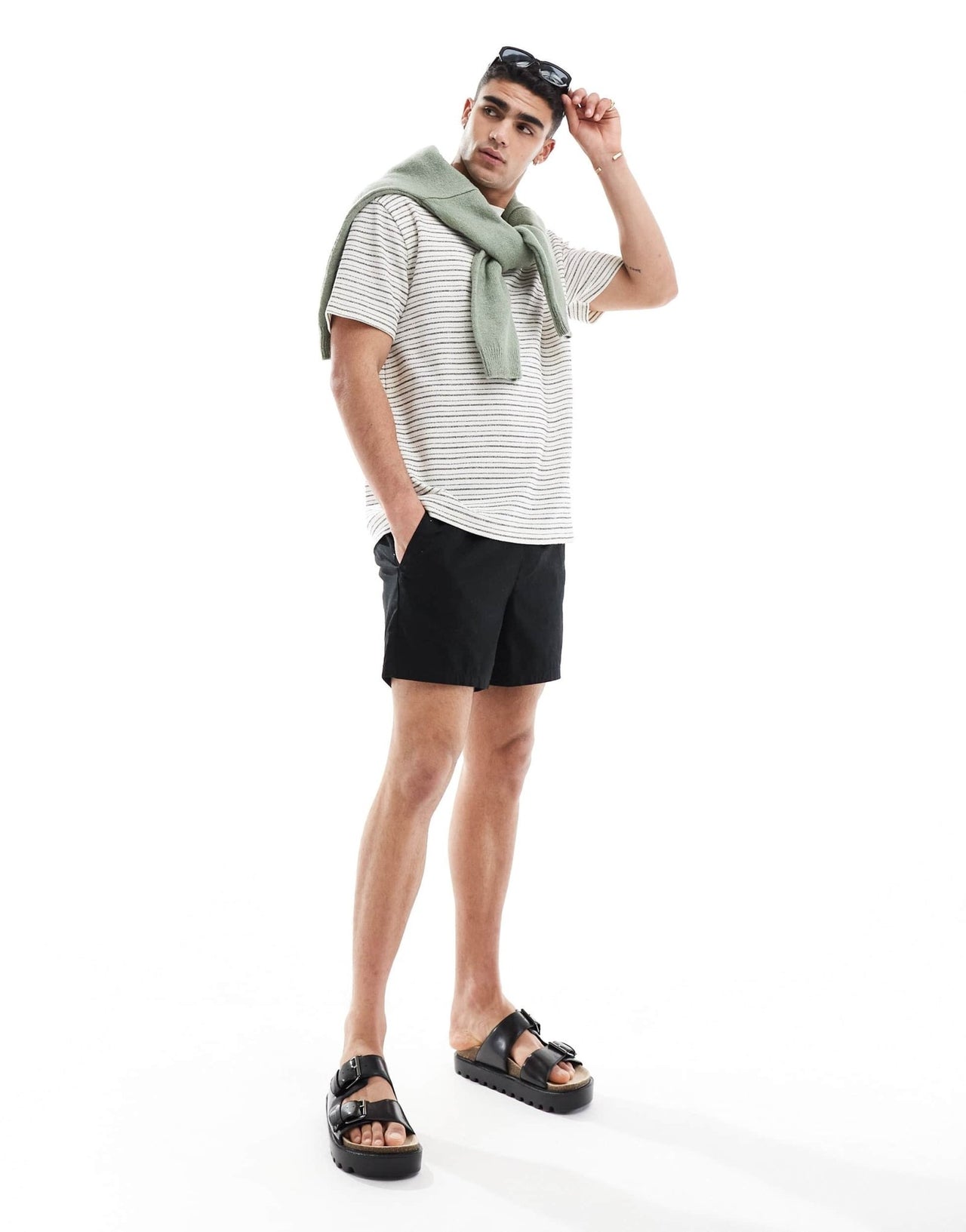ASOS DESIGN relaxed t-shirt in textured stripe - ASOS Sample Sale EU Store