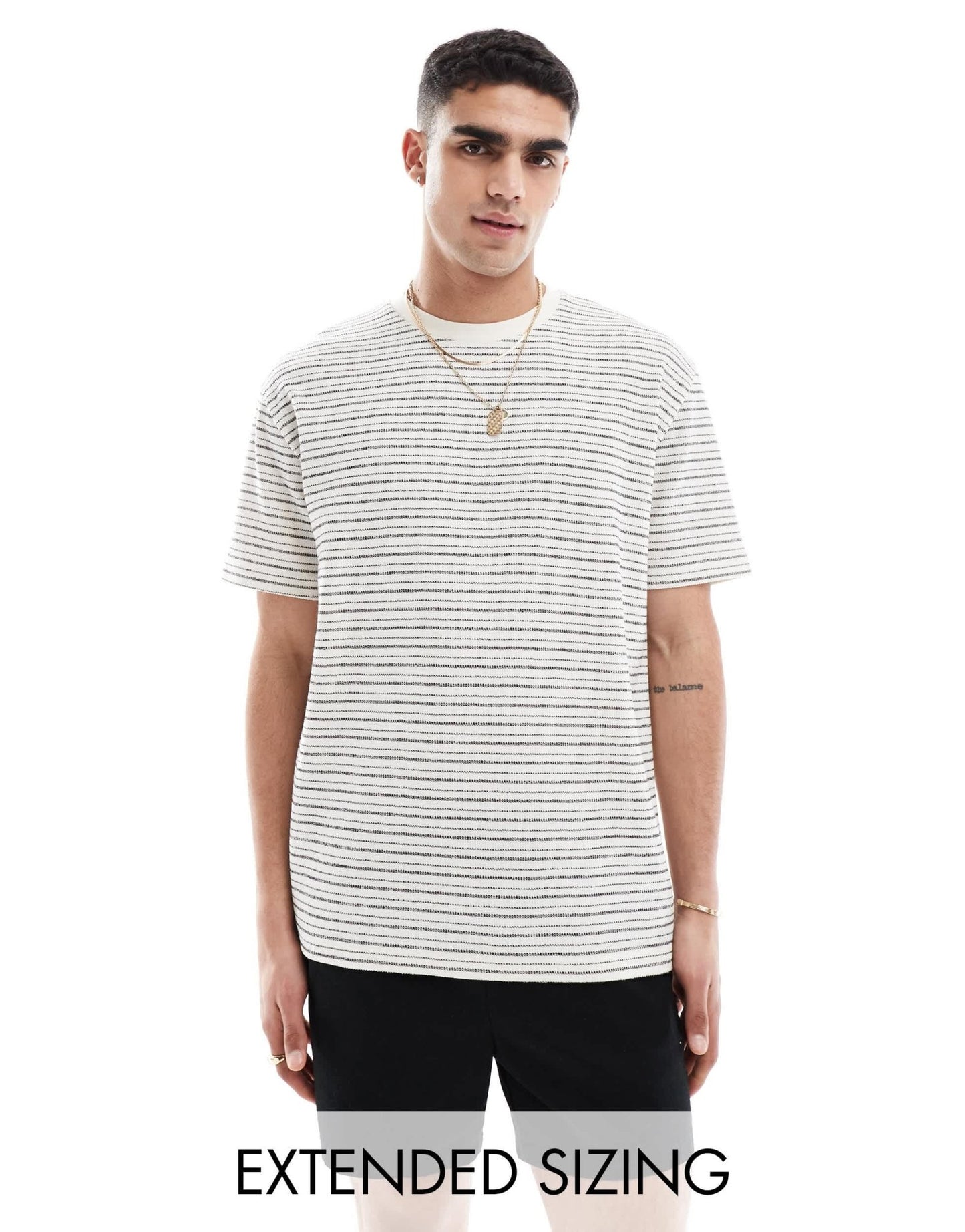 ASOS DESIGN relaxed t-shirt in textured stripe - ASOS Sample Sale EU Store