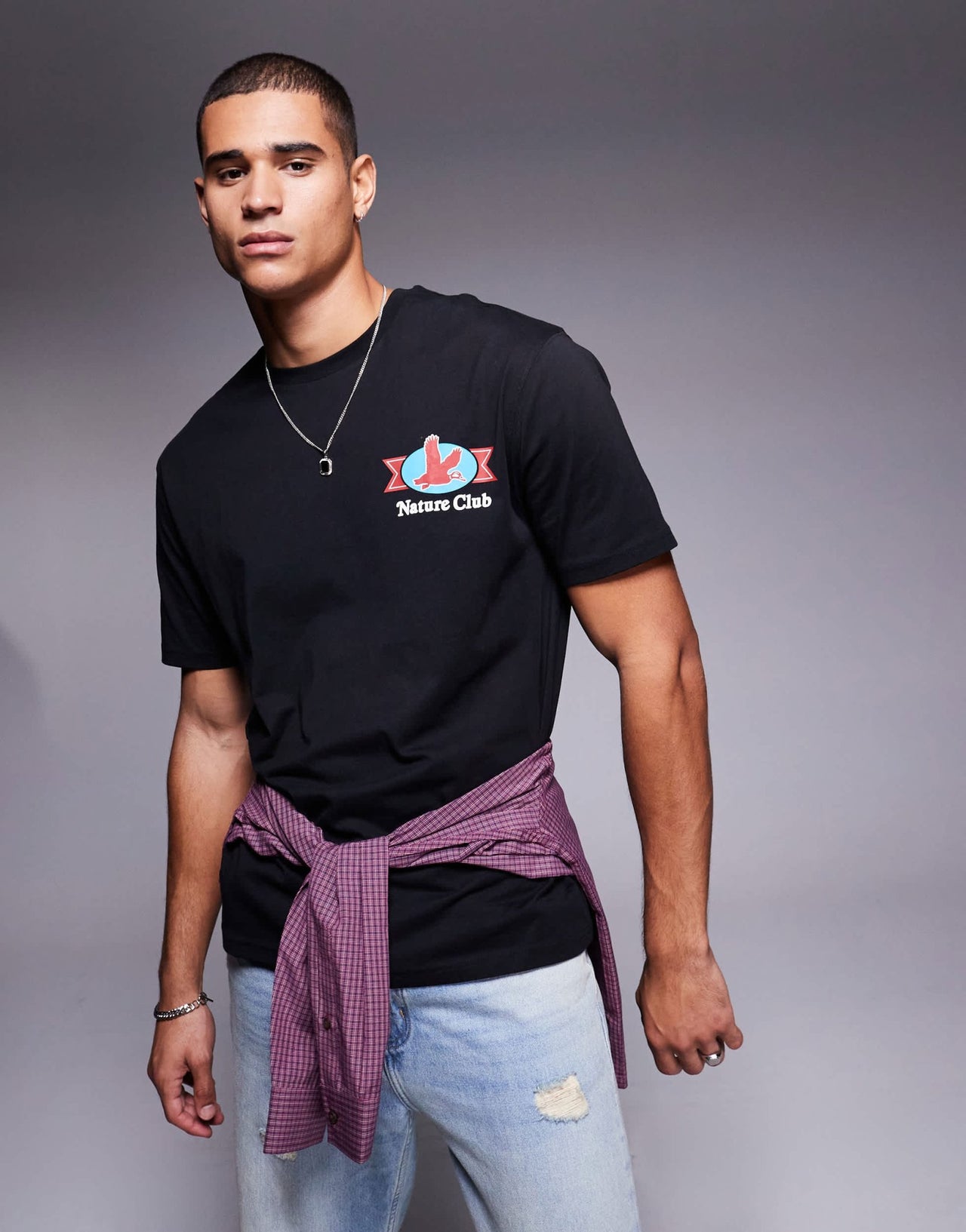 ASOS DESIGN relaxed t-shirt with back print in black - ASOS Sample Sale EU Store