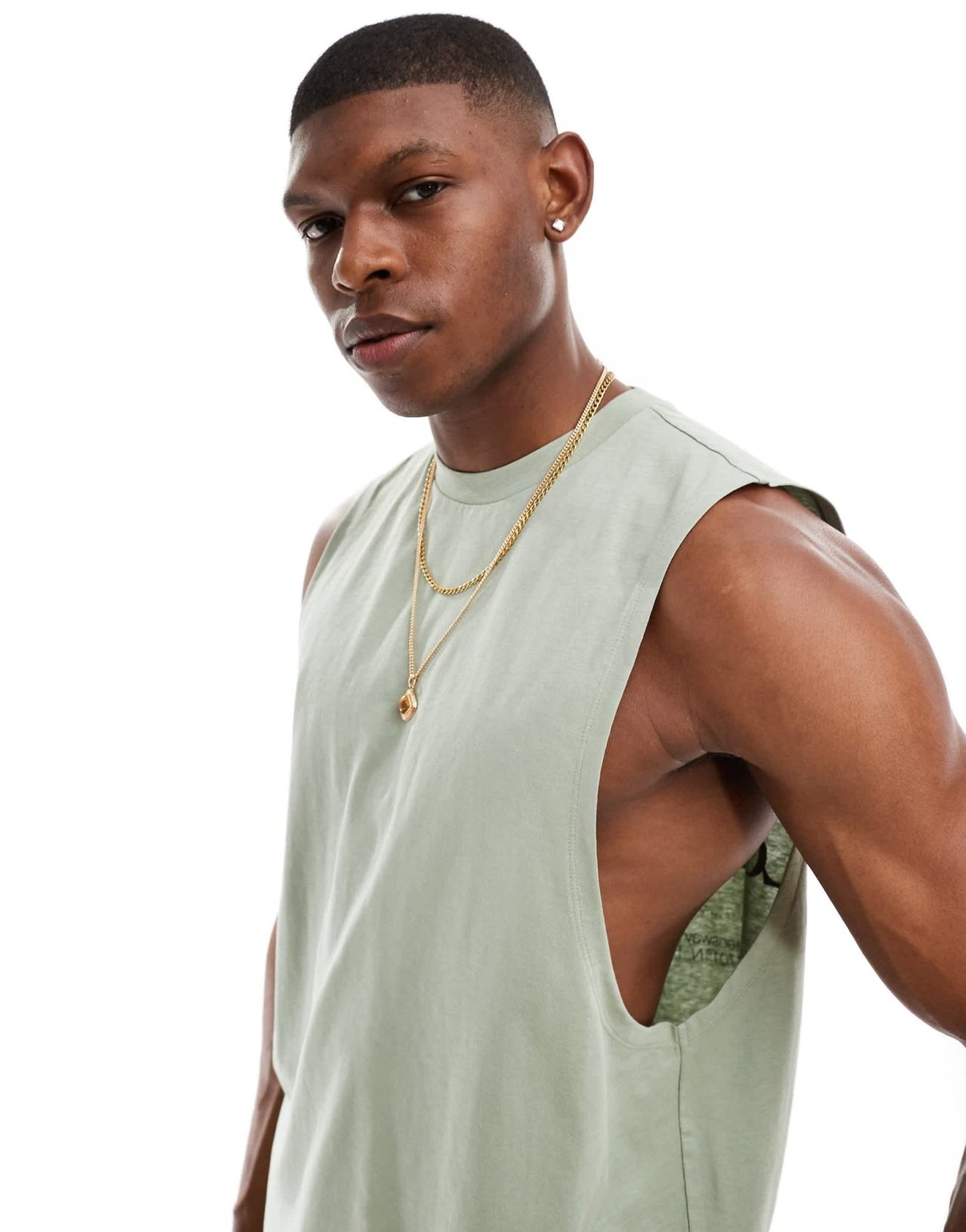 ASOS DESIGN relaxed vest in green with text back print - ASOS Sample Sale EU Store