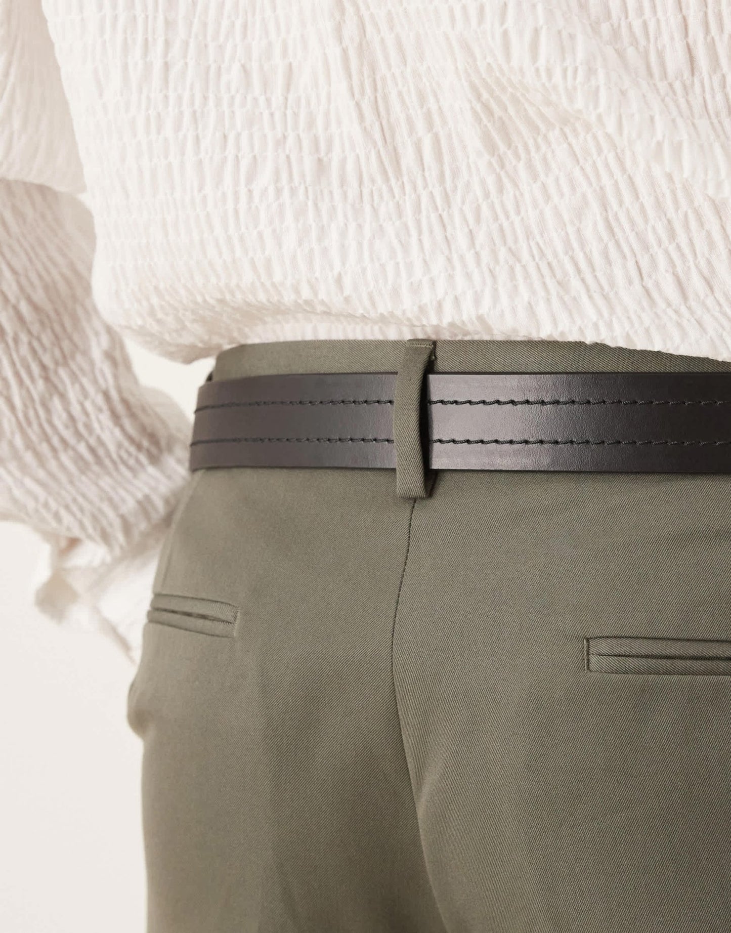 ASOS DESIGN reversible leather belt with burnished silver buckle in brown and black - ASOS Sample Sale EU Store
