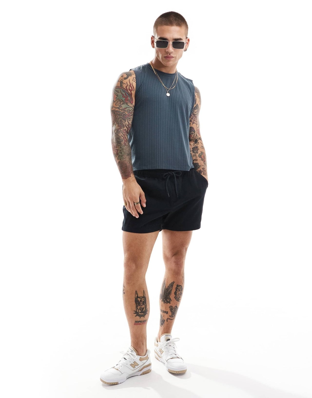 ASOS DESIGN rib tank in charcoal - ASOS Sample Sale EU Store