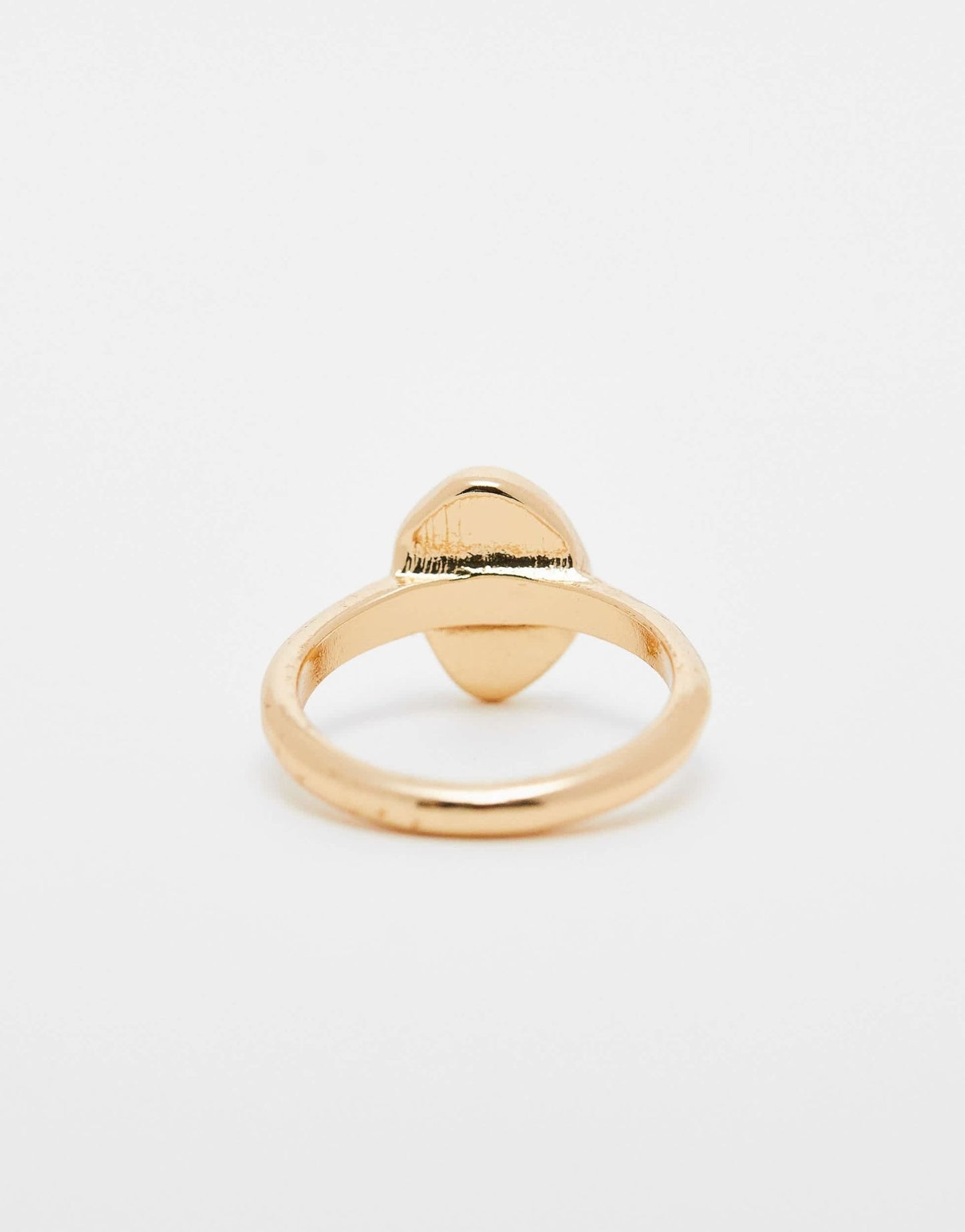 ASOS DESIGN ring with black enamel detail in gold tone - ASOS Sample Sale EU Store
