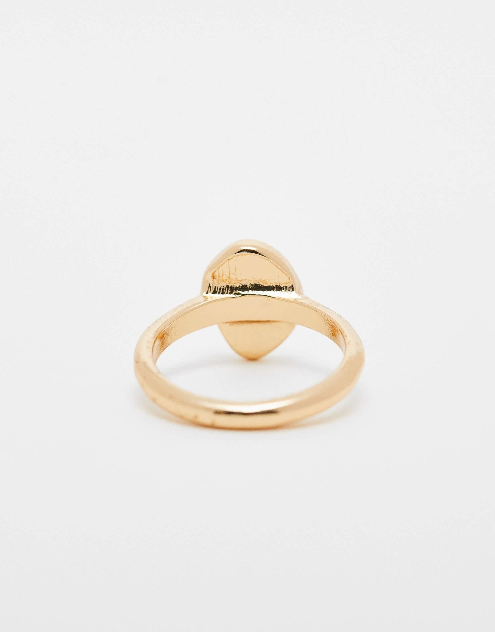 ASOS DESIGN ring with black enamel detail in gold tone - ASOS Sample Sale EU Store