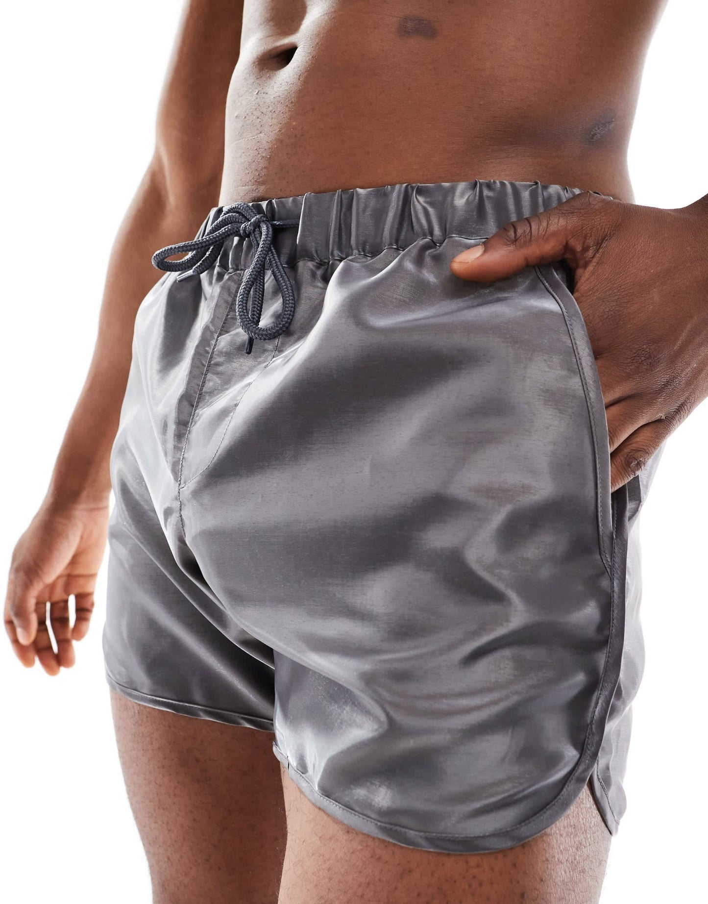 ASOS DESIGN runner short in metallic nylon - ASOS Sample Sale EU Store