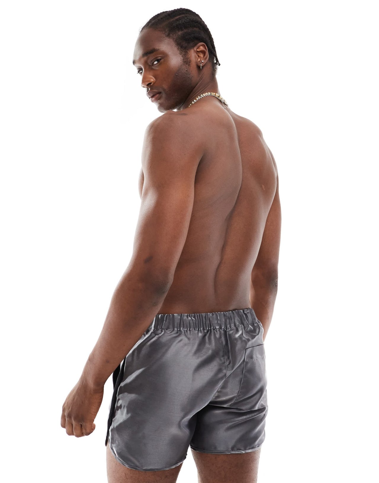ASOS DESIGN runner short in metallic nylon - ASOS Sample Sale EU Store