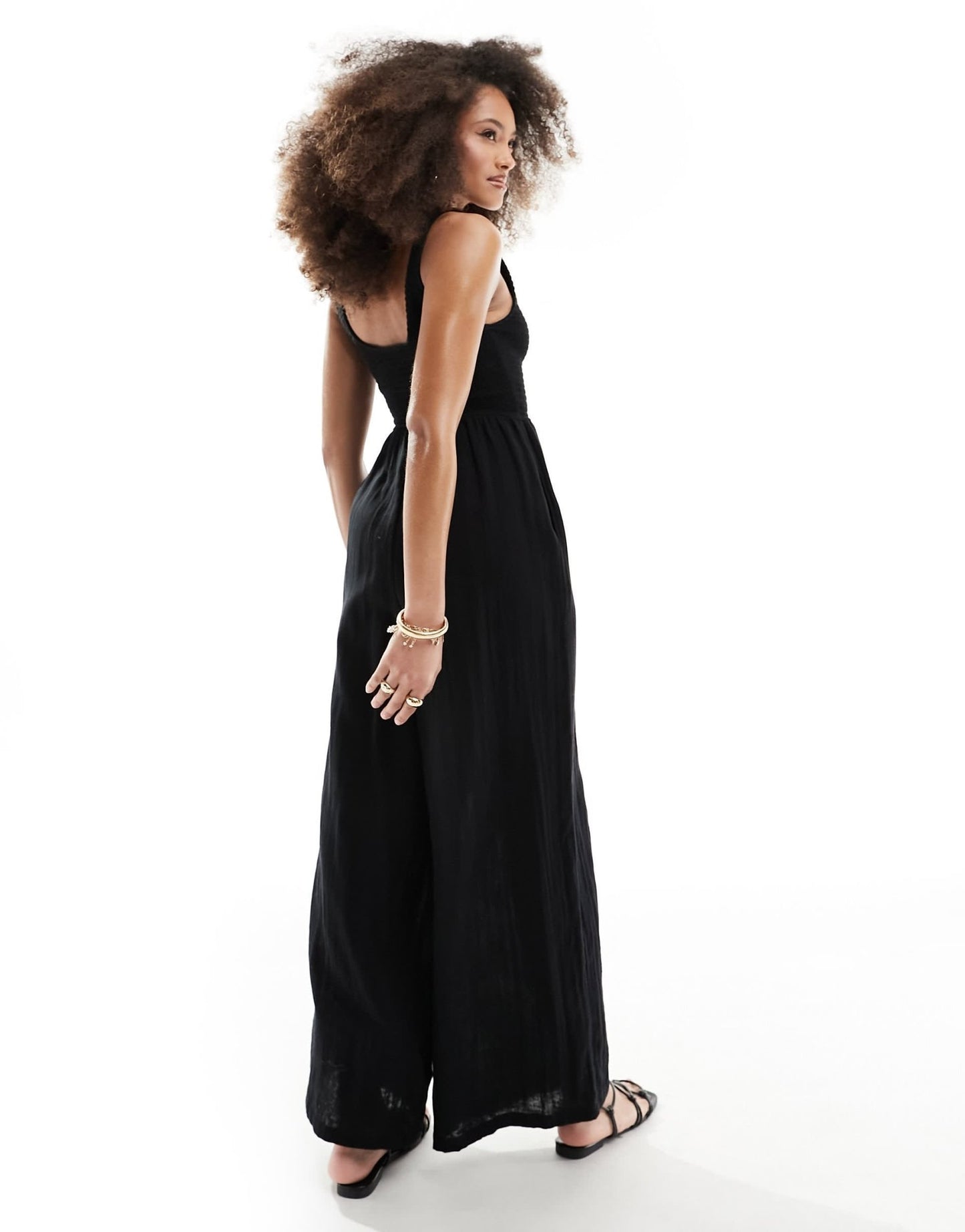 ASOS DESIGN scoop neck wide leg jumpsuit in black - ASOS Sample Sale EU Store