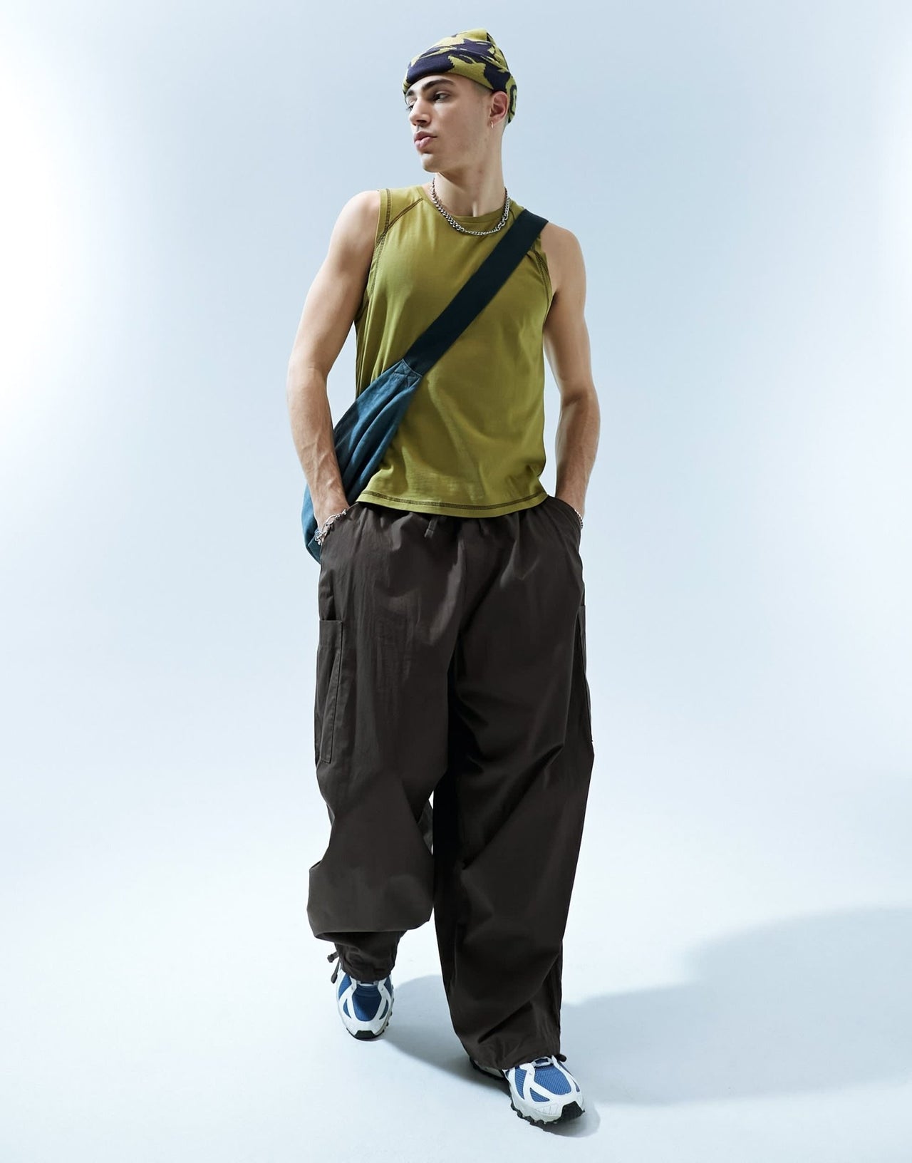 ASOS DESIGN seam detail tank in khaki - ASOS Sample Sale EU Store